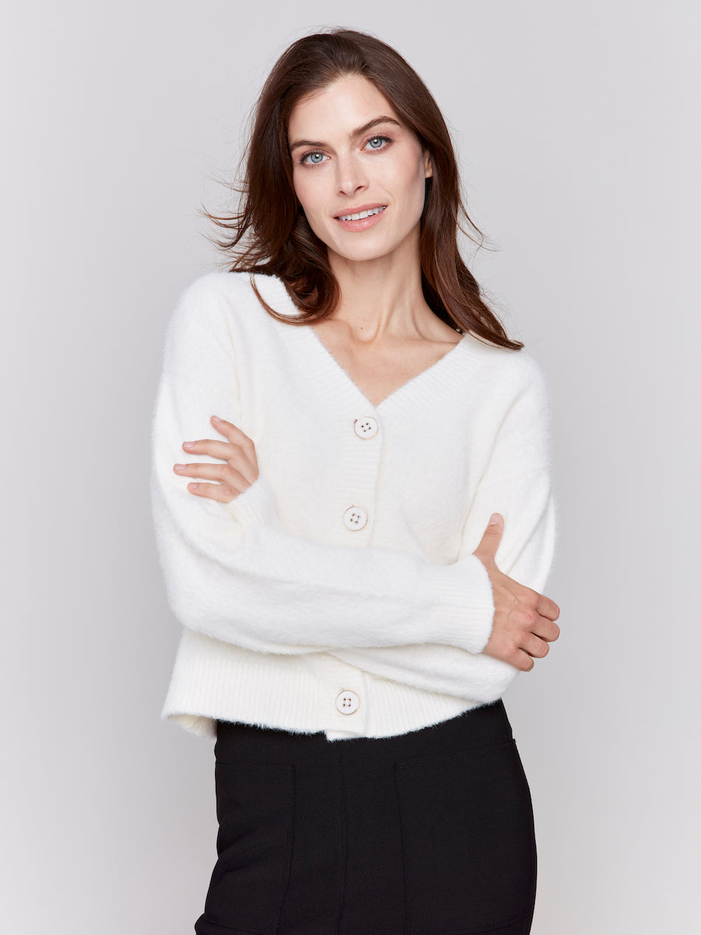 Charlie B Della Cardigan - Ecru Clothing - Tops - Sweaters - Cardigans by Charlie B | Grace the Boutique