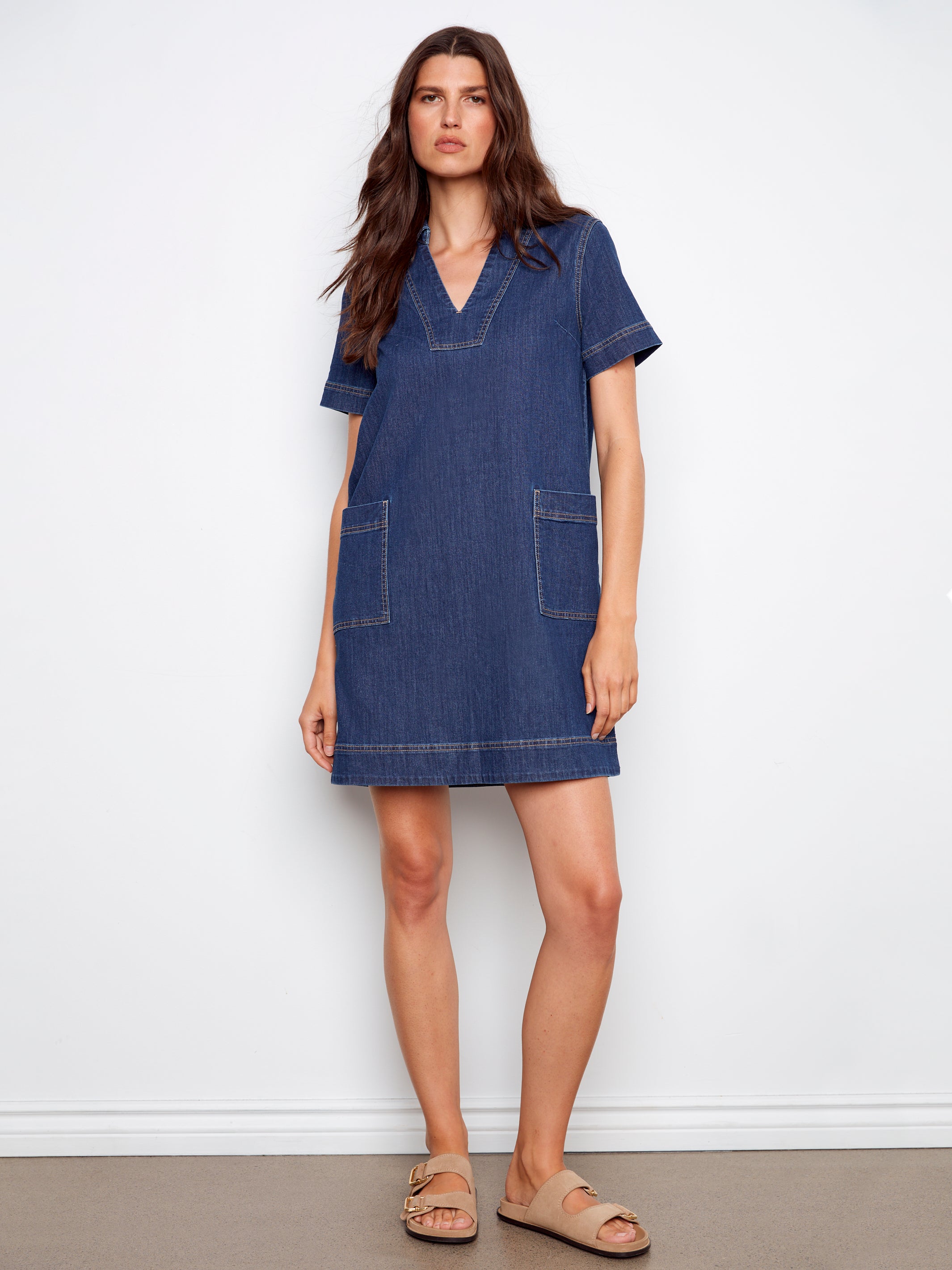 Charlie B Della Dress - Indigo