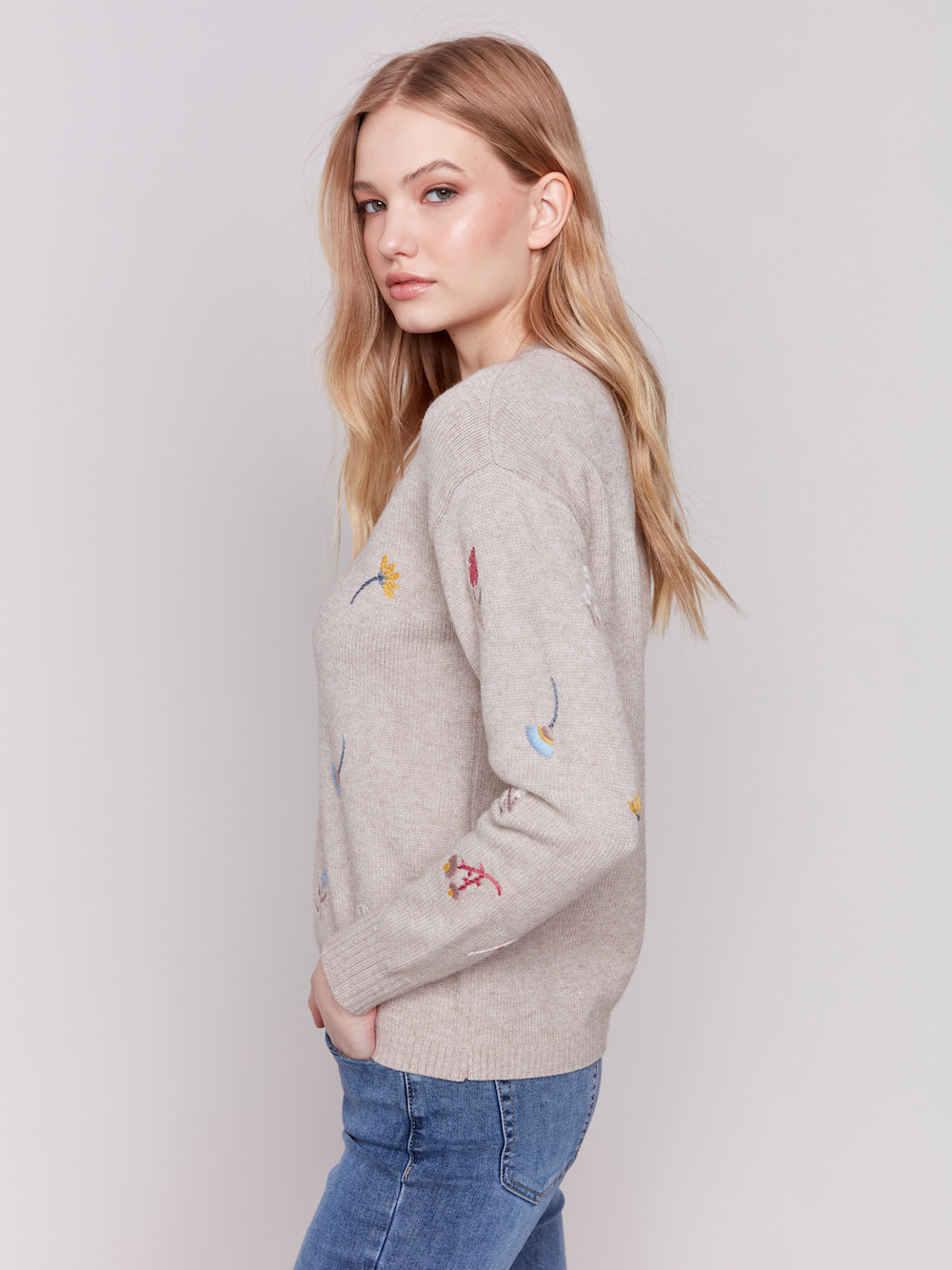 Charlie B Dionne Sweater - Almond Clothing - Tops - Sweaters - Pullovers by Charlie B | Grace the Boutique