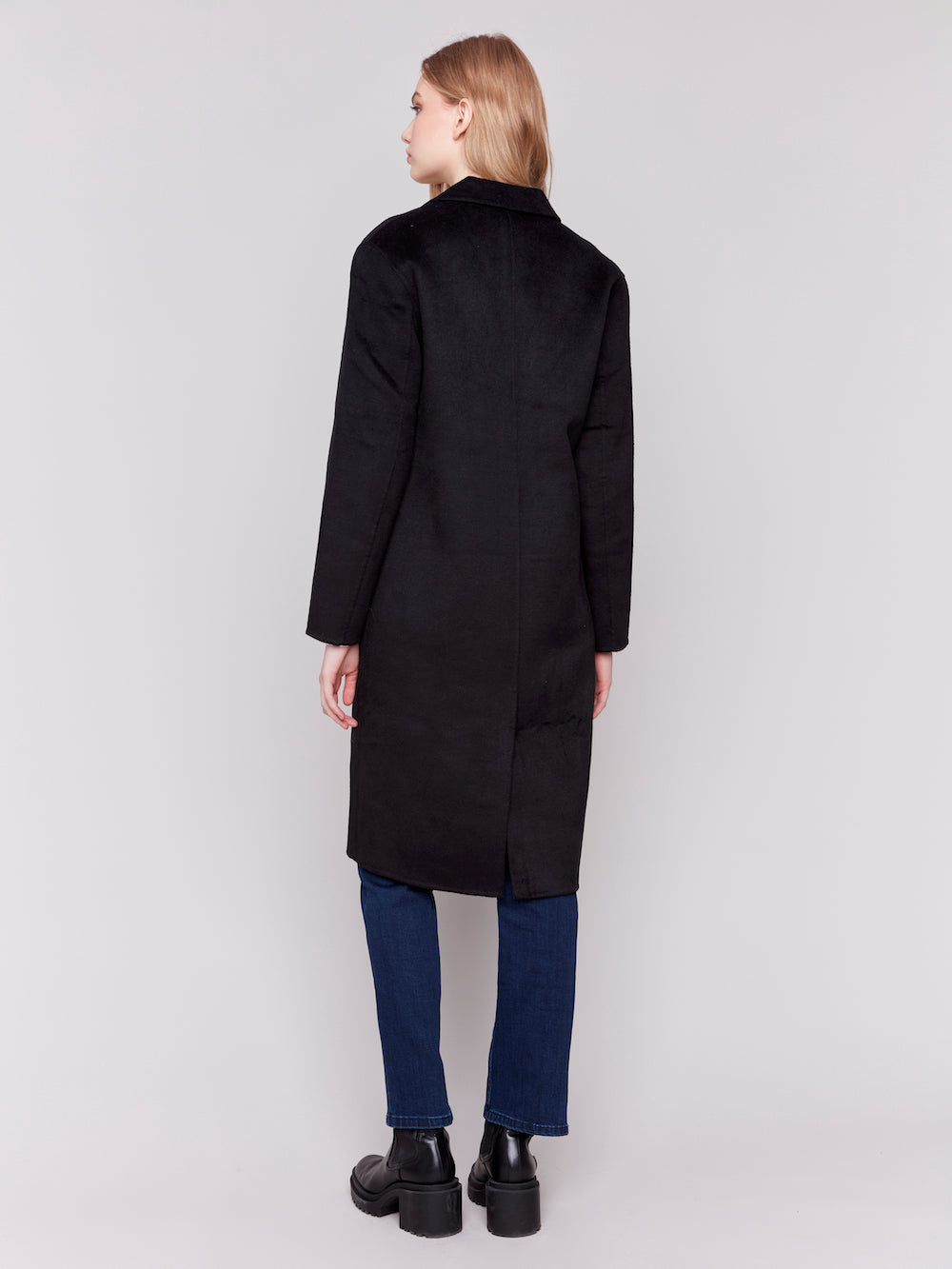 Charlie B Double Faced Wool Coat - Black Clothing - Outerwear - Coats by Charlie B | Grace the Boutique