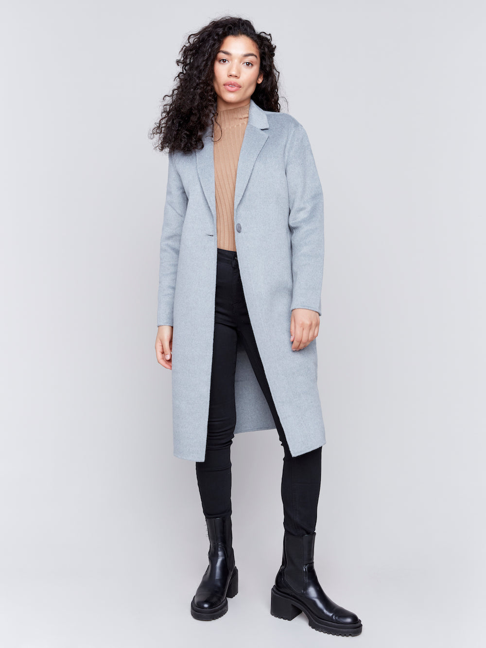 Charlie B Double Faced Wool Coat - Heather Grey Clothing - Outerwear - Coats by Charlie B | Grace the Boutique