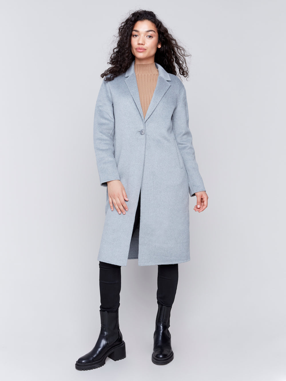 Charlie B Double Faced Wool Coat - Heather Grey Clothing - Outerwear - Coats by Charlie B | Grace the Boutique