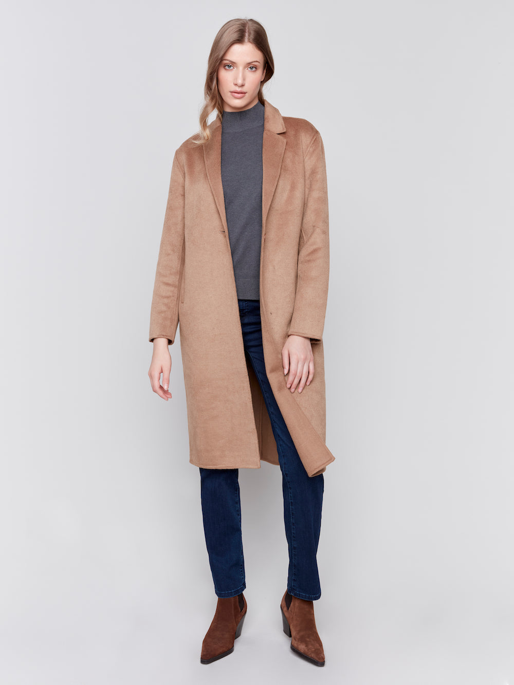 Charlie B Double Faced Wool Coat - Truffle Clothing - Outerwear - Coats by Charlie B | Grace the Boutique