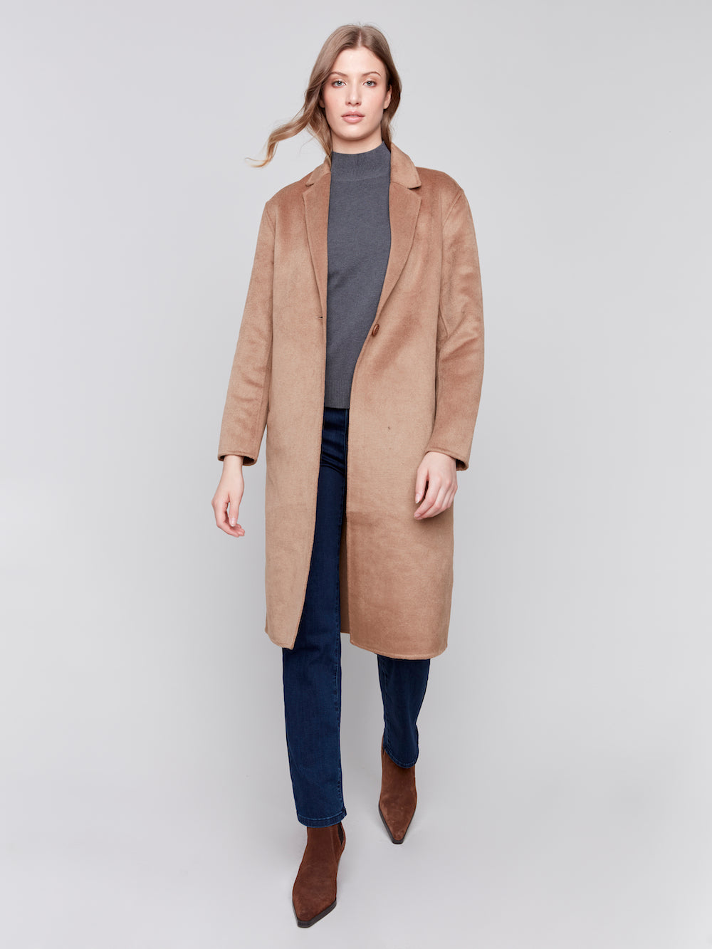 Charlie B Double Faced Wool Coat - Truffle Clothing - Outerwear - Coats by Charlie B | Grace the Boutique