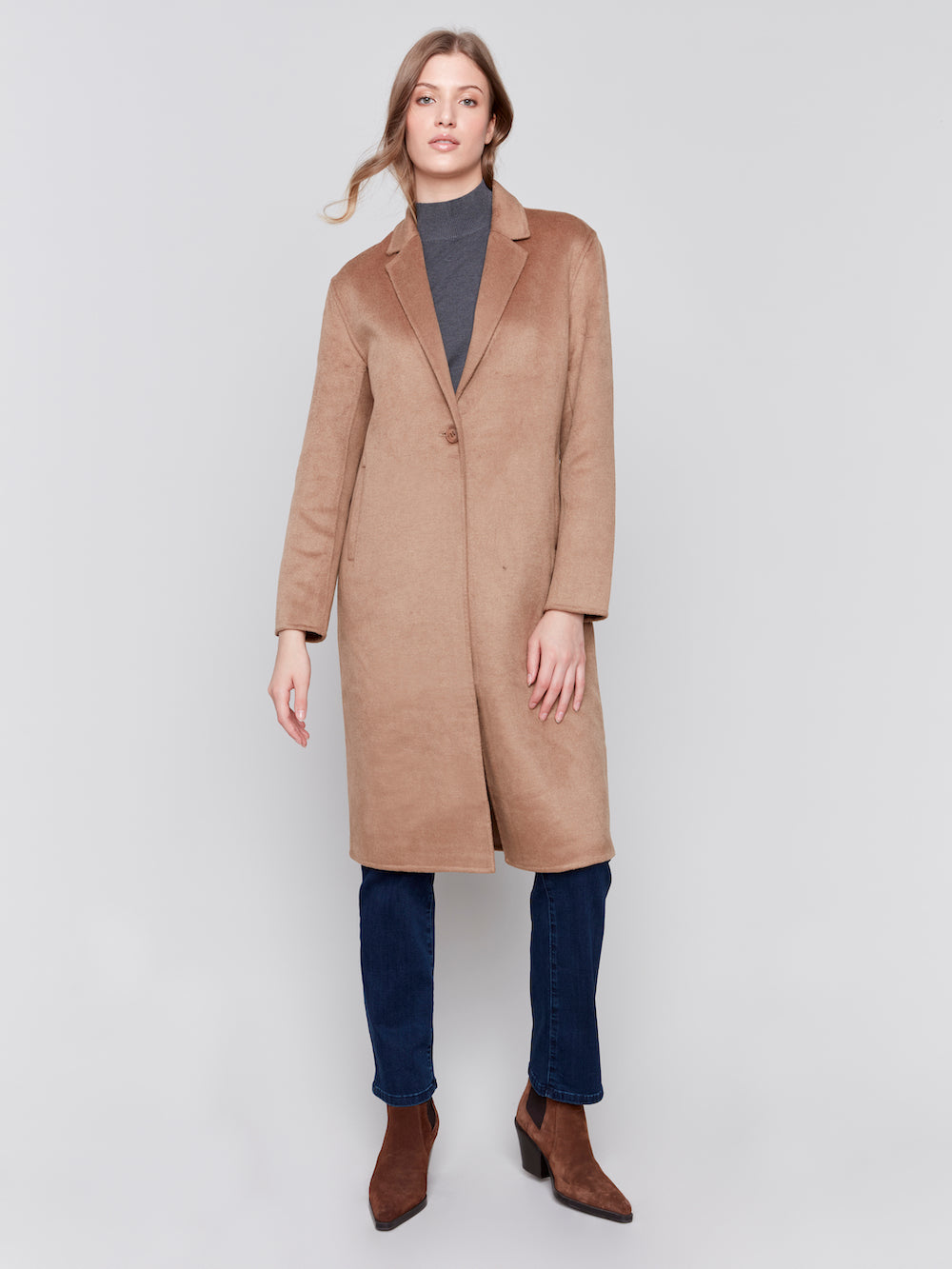 Charlie B Double Faced Wool Coat - Truffle Clothing - Outerwear - Coats by Charlie B | Grace the Boutique