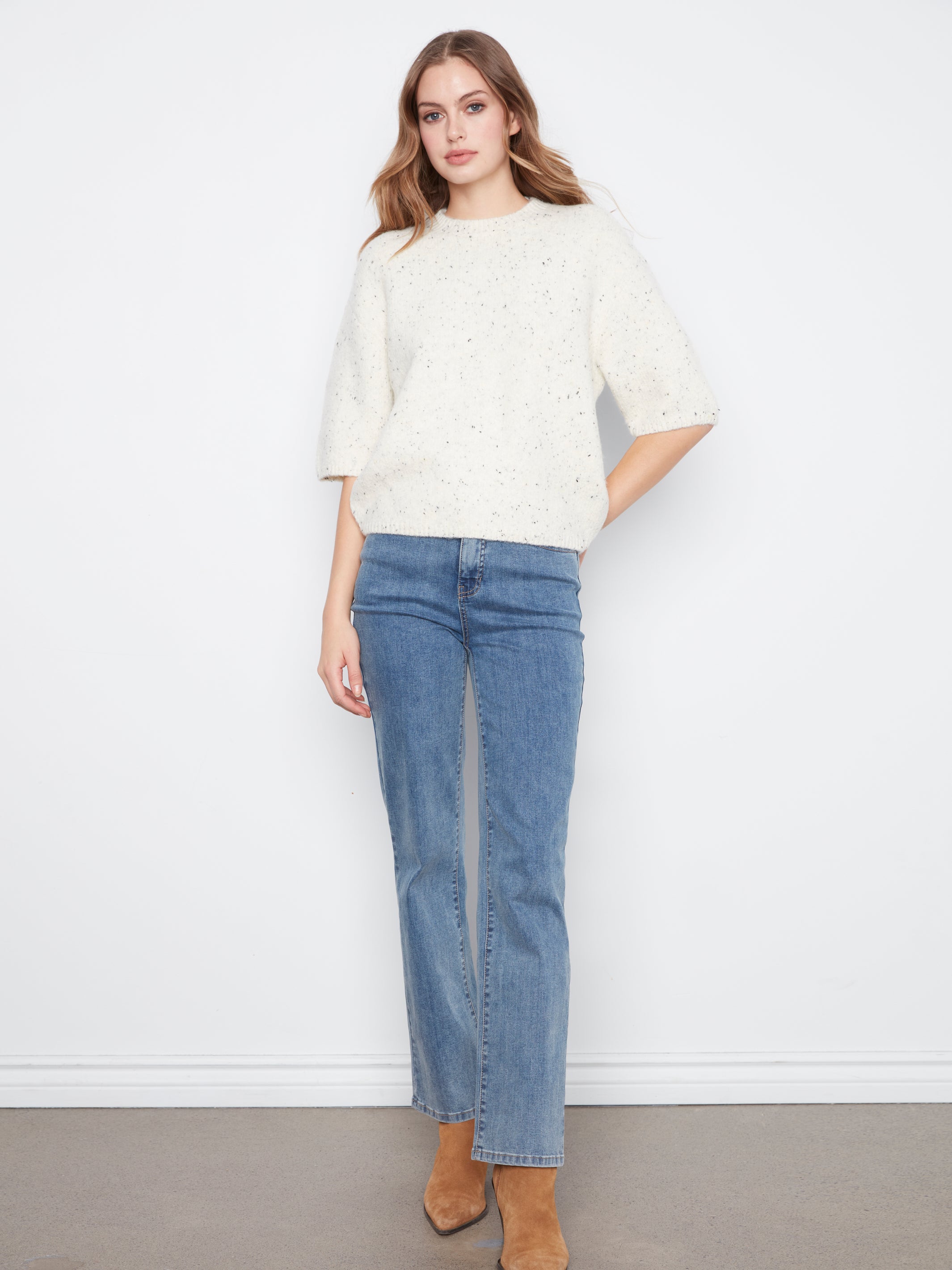 Charlie B Edie Sweater - Cookie and Cream
