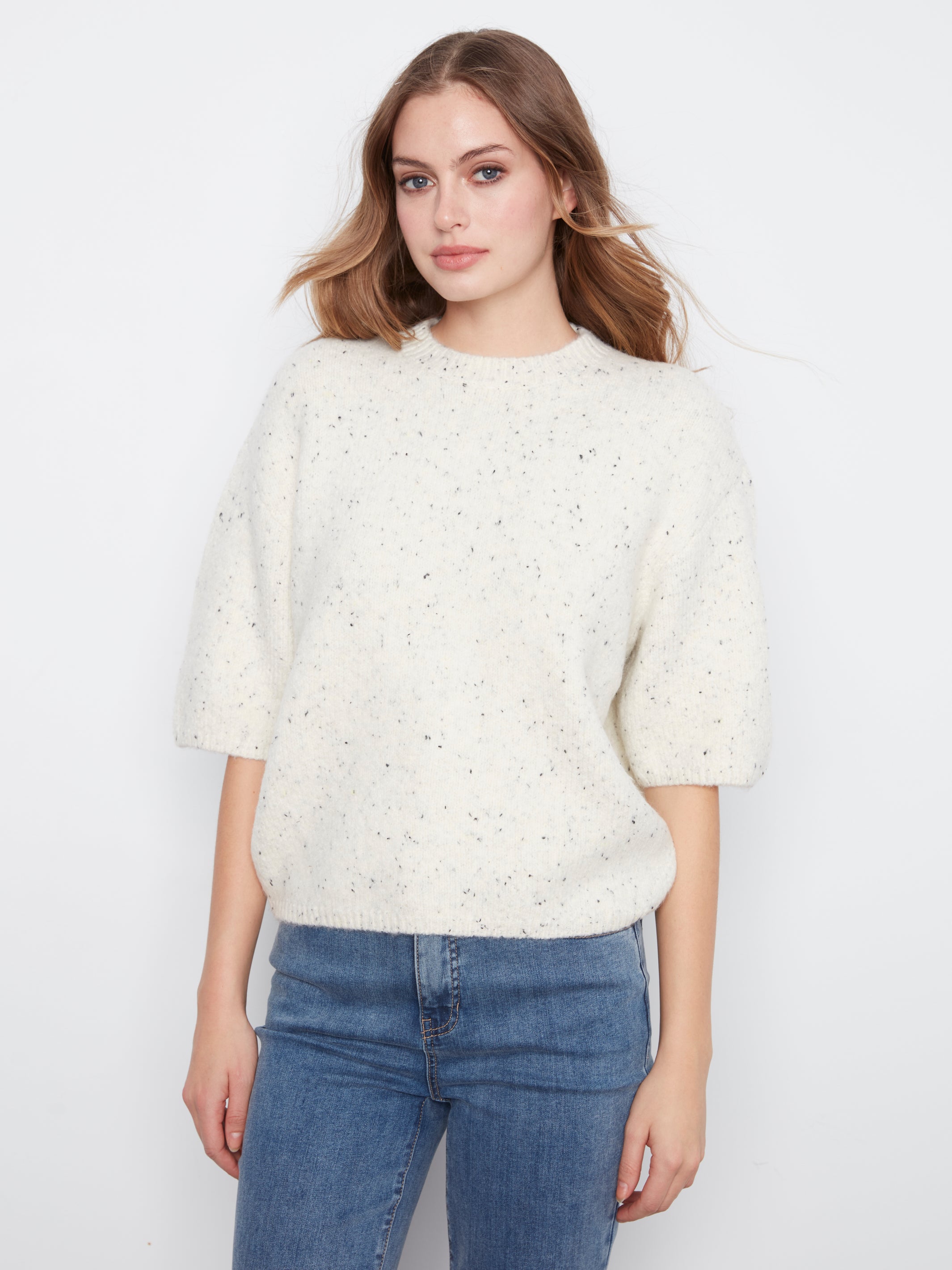 Charlie B Edie Sweater - Cookie and Cream