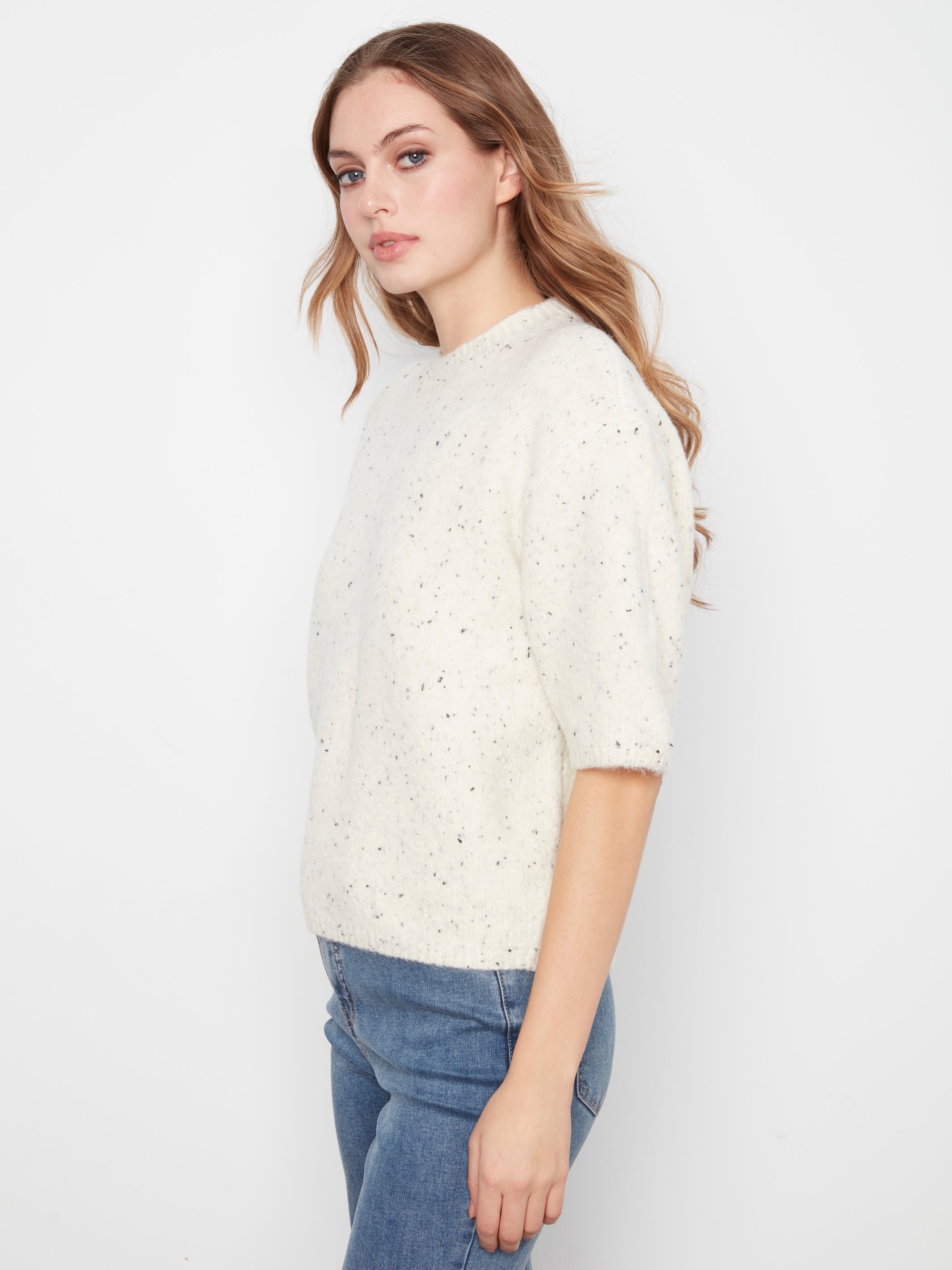 Charlie B Edie Sweater - Cookie and Cream