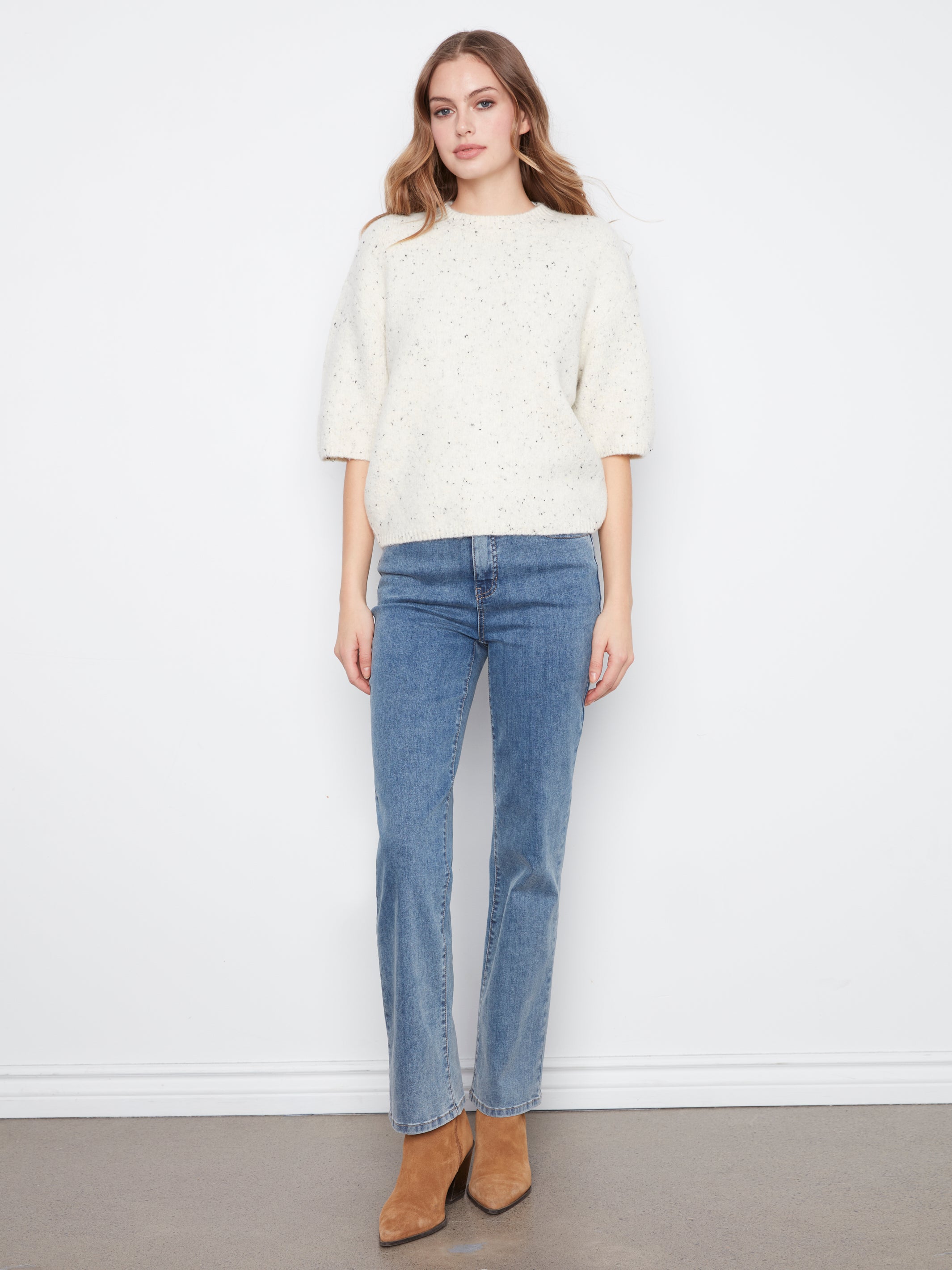 Charlie B Edie Sweater - Cookie and Cream
