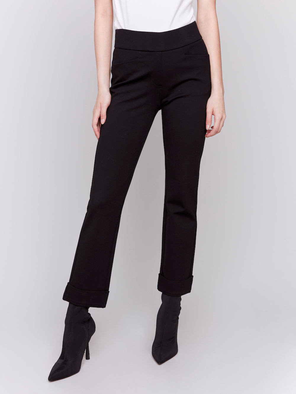 Charlie B Eleanor Cuffed Pant - Black Clothing - Bottoms - Pants - Dressy by Charlie B | Grace the Boutique