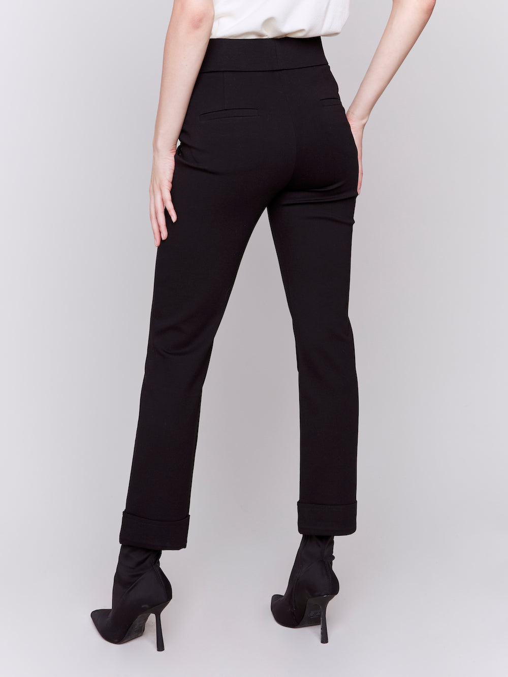 Charlie B Eleanor Cuffed Pant - Black Clothing - Bottoms - Pants - Dressy by Charlie B | Grace the Boutique