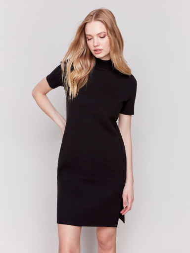 Charlie B Ella Knit Dress - Black Clothing - Dresses + Jumpsuits - Dresses - Short Dresses by Charlie B | Grace the Boutique