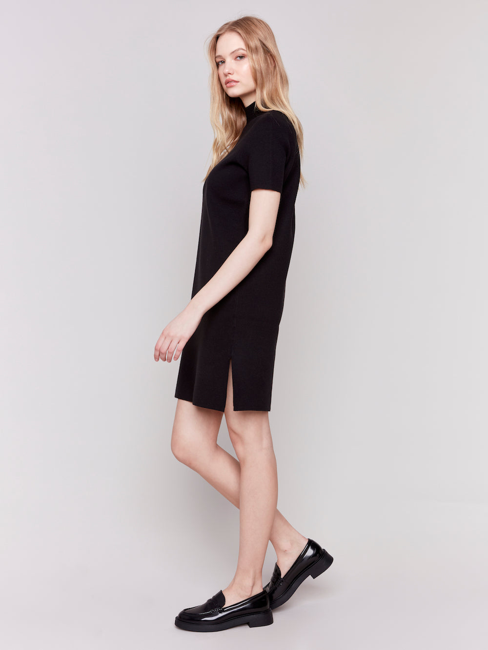 Charlie B Ella Knit Dress - Black Clothing - Dresses + Jumpsuits - Dresses - Short Dresses by Charlie B | Grace the Boutique