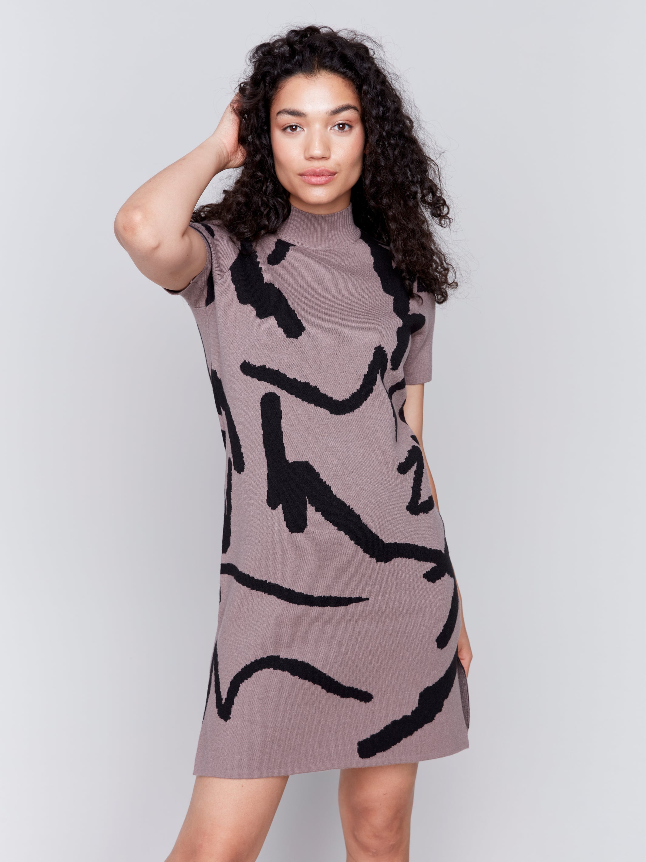 Charlie B Ella Knit Dress - Scribble Clothing - Dresses + Jumpsuits - Dresses - Short Dresses by Charlie B | Grace the Boutique