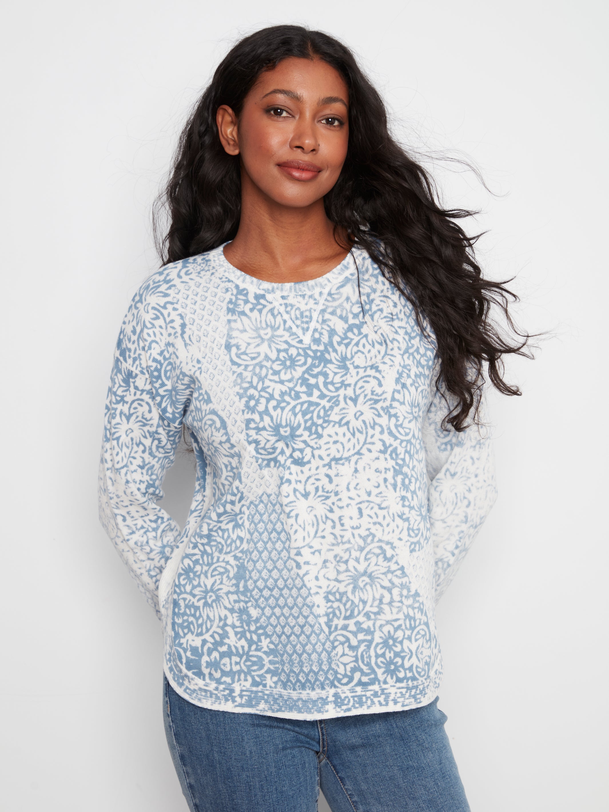 Charlie B Halle Sweater - Damask