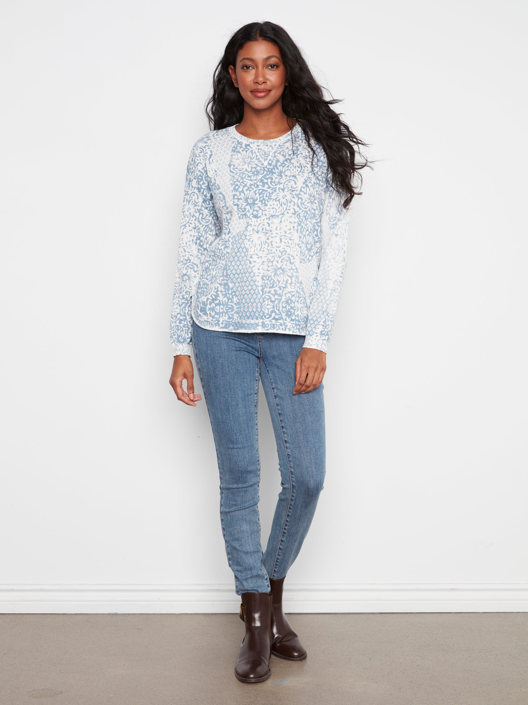Charlie B Halle Sweater - Damask