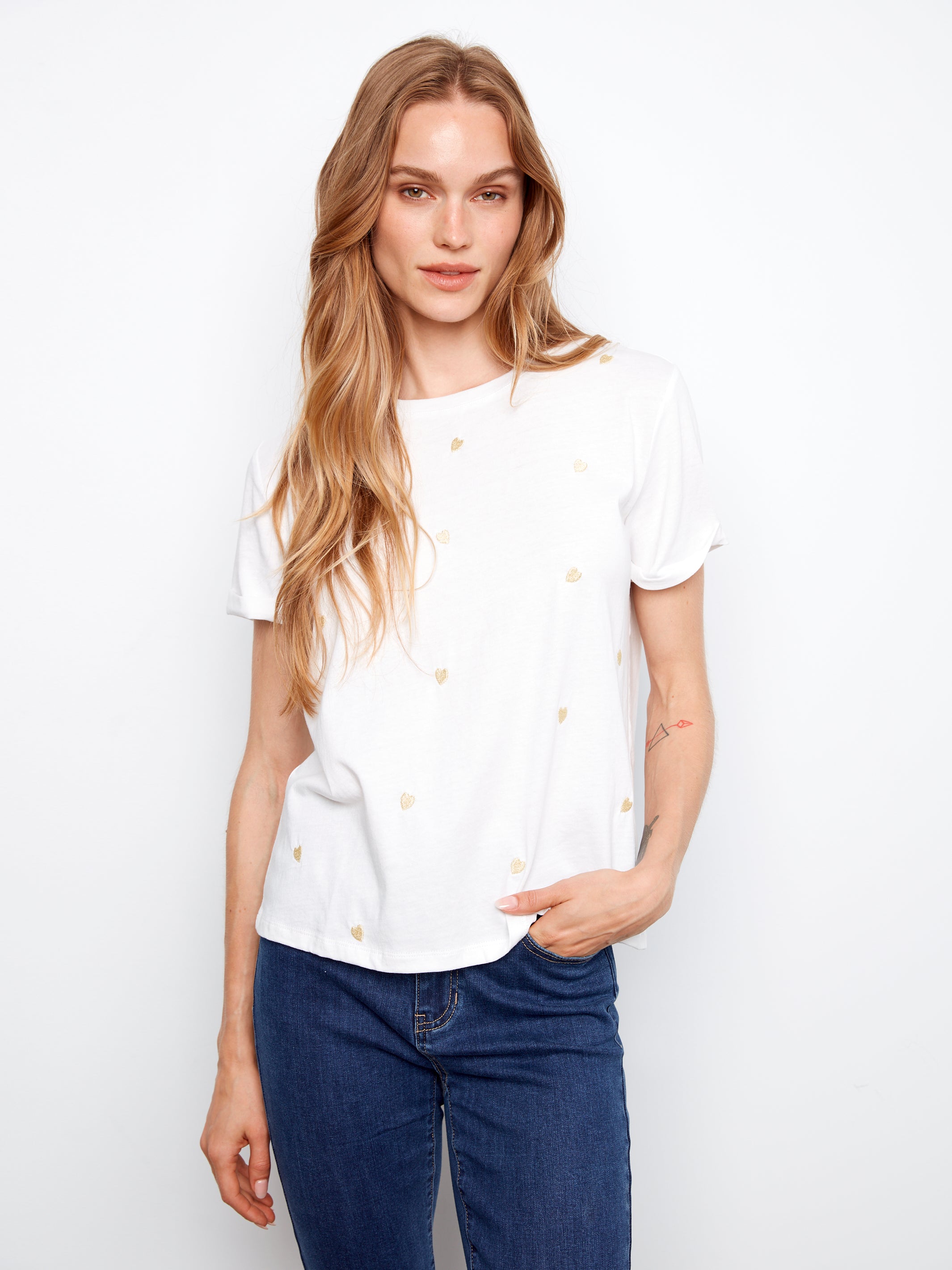 Charlie B Hannah Tee - White