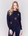 Charlie B Hearts Sweater - Navy Clothing - Tops - Sweaters - Pullovers by Charlie B | Grace the Boutique