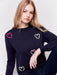 Charlie B Hearts Sweater - Navy Clothing - Tops - Sweaters - Pullovers by Charlie B | Grace the Boutique