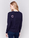 Charlie B Hearts Sweater - Navy Clothing - Tops - Sweaters - Pullovers by Charlie B | Grace the Boutique