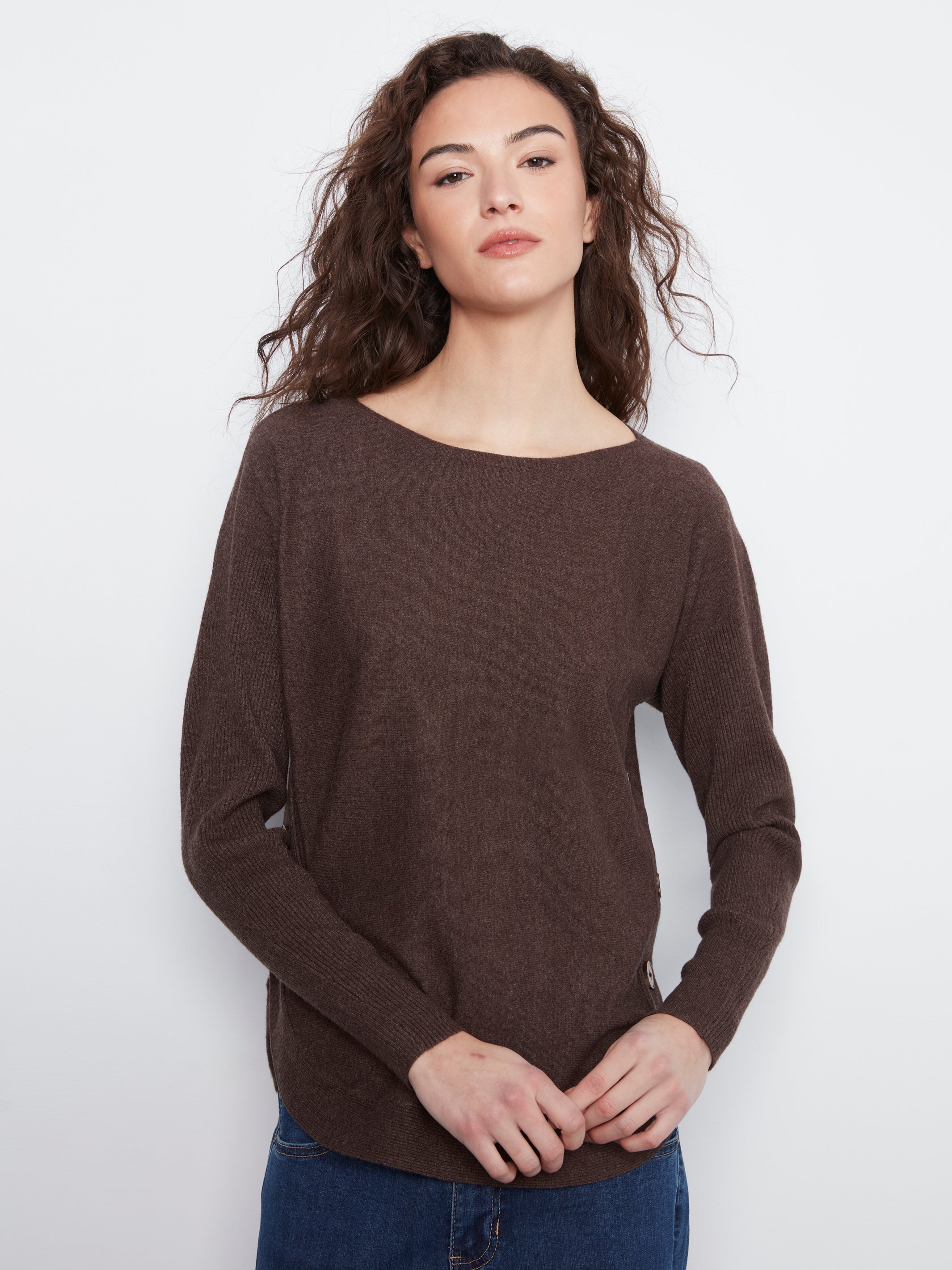 Charlie B Jane Sweater - Heather Coffee