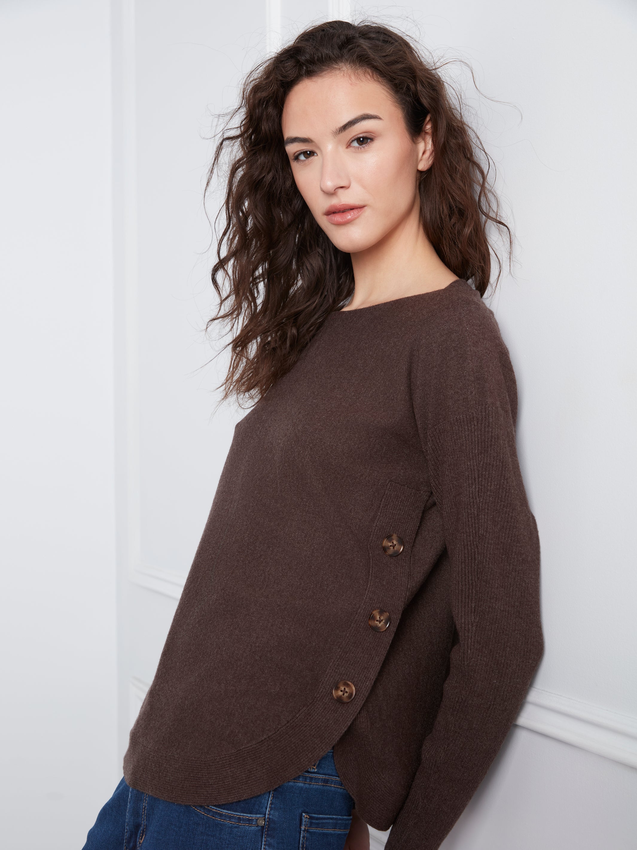 Charlie B Jane Sweater - Heather Coffee