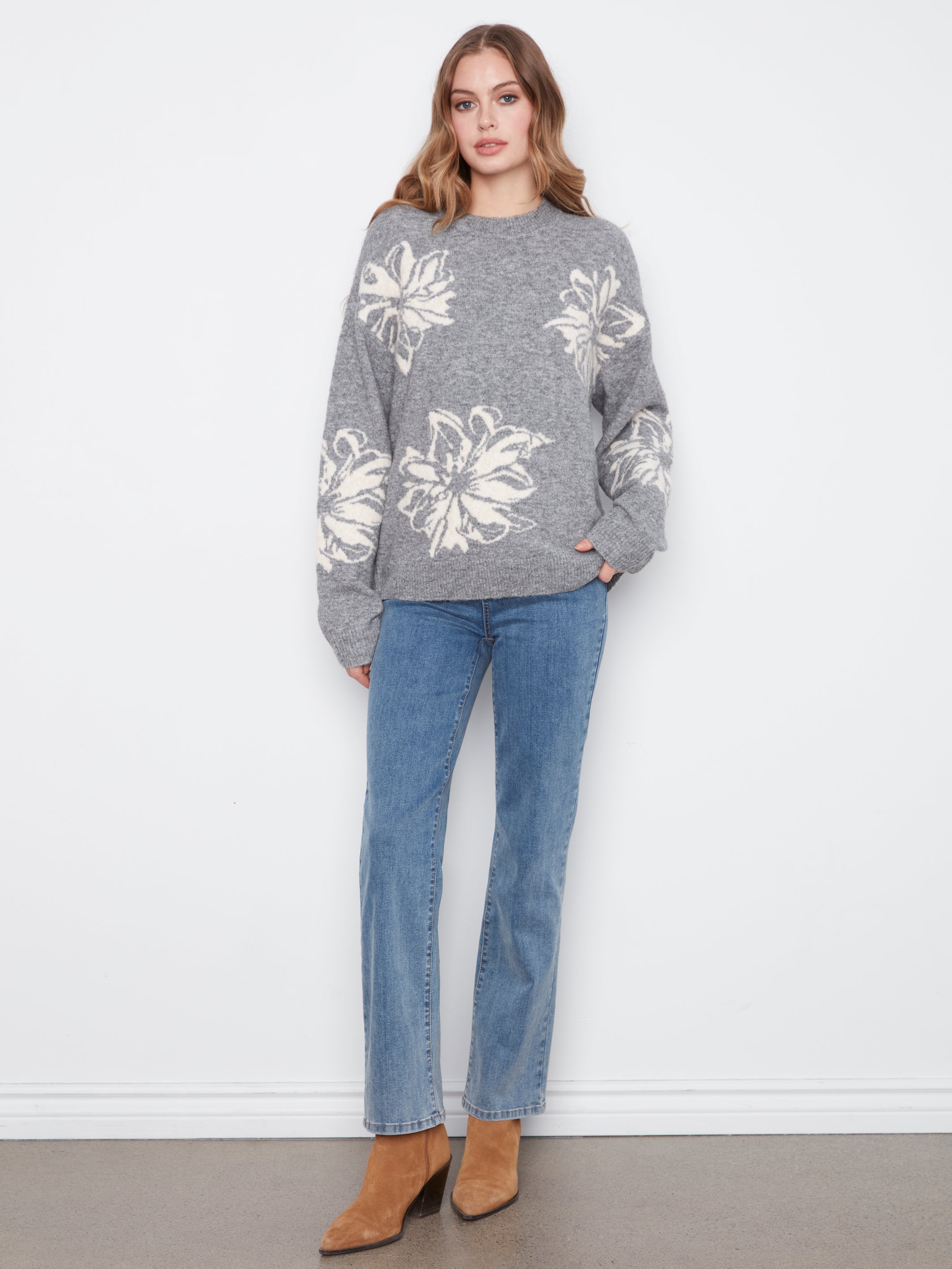 Charlie B Jordan Sweater - Heather Grey