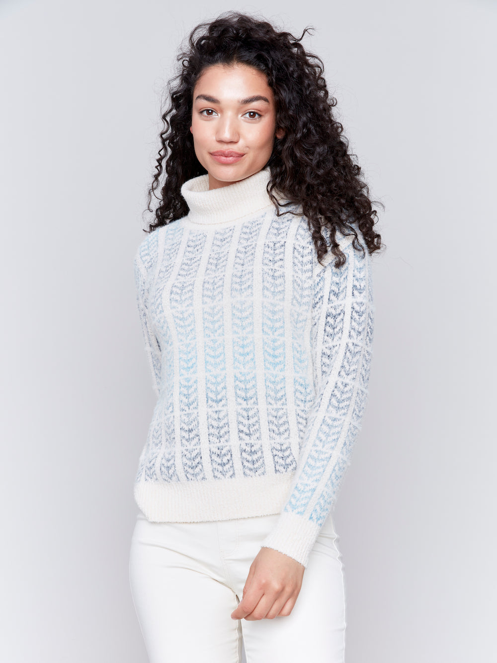 Charlie B Ombre Turtleneck - Frost Clothing - Tops - Sweaters - Pullovers by Charlie B | Grace the Boutique