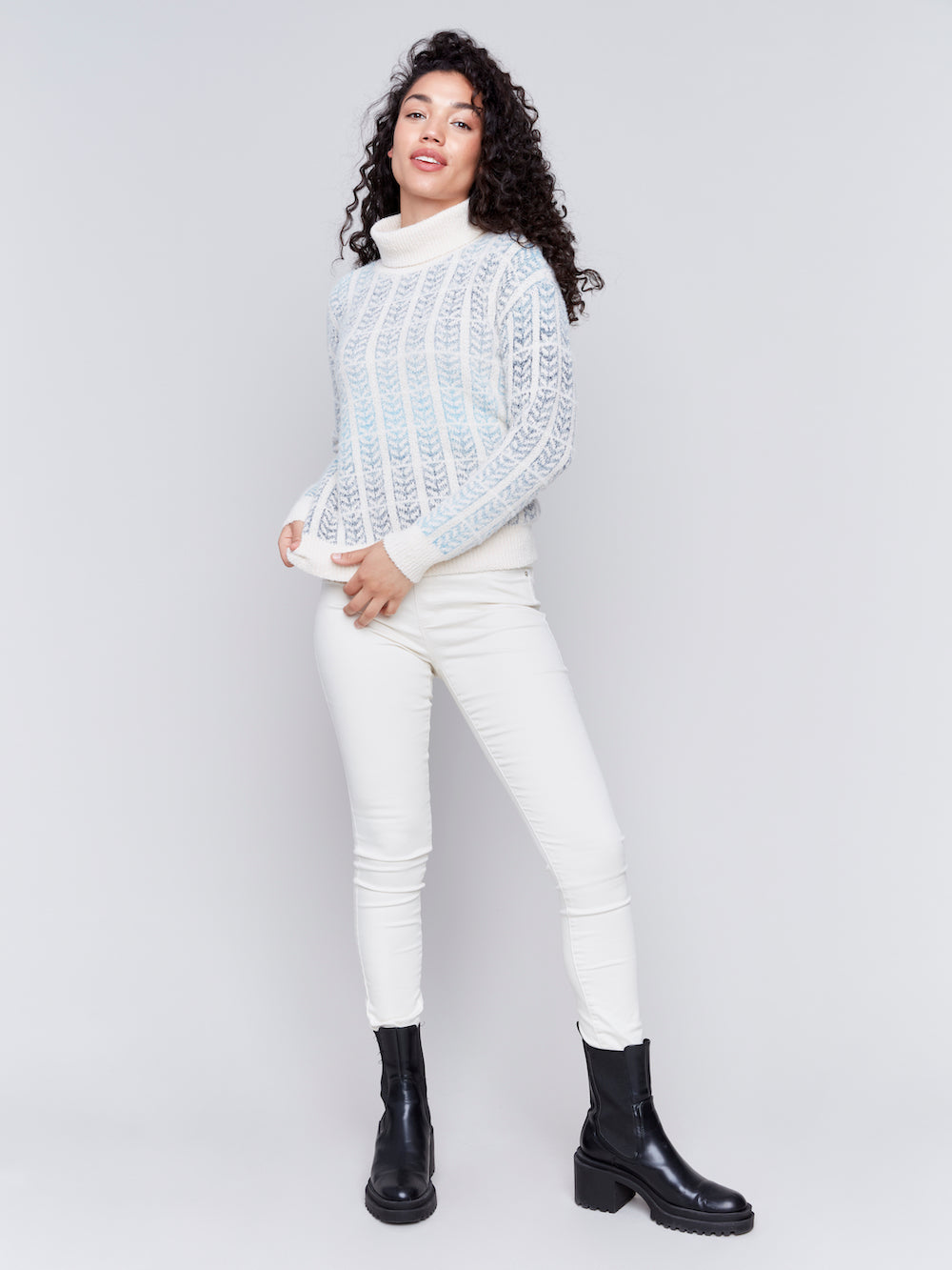 Charlie B Ombre Turtleneck - Frost Clothing - Tops - Sweaters - Pullovers by Charlie B | Grace the Boutique