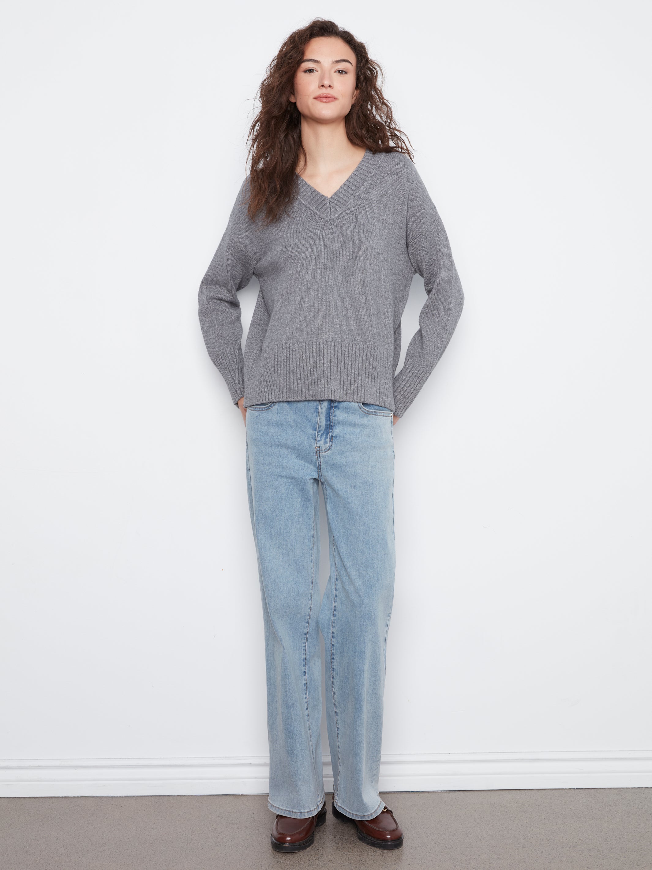 Charlie B Reagan Sweater - Heather Grey