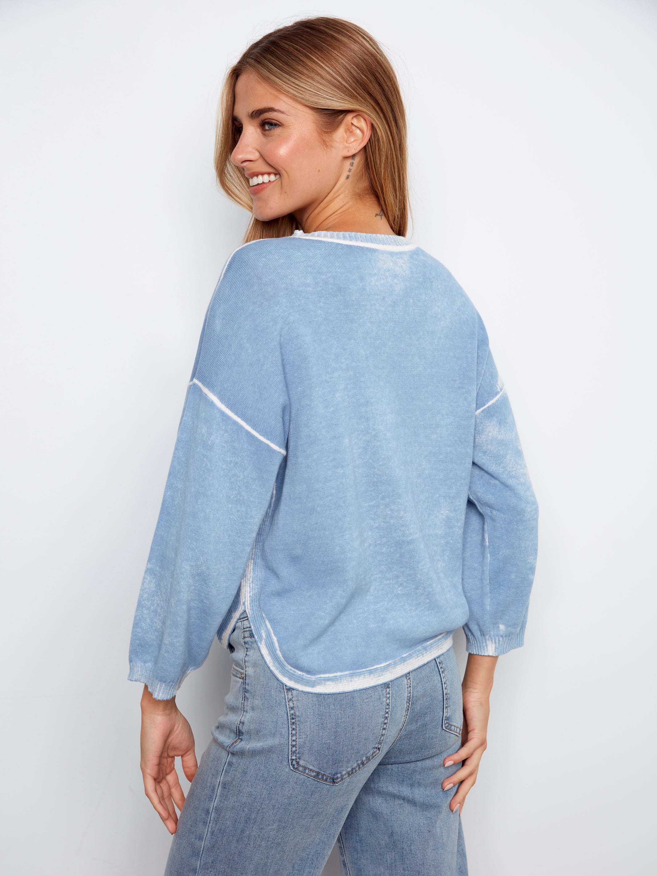 Charlie B Rebecca Sweater - Bluebell