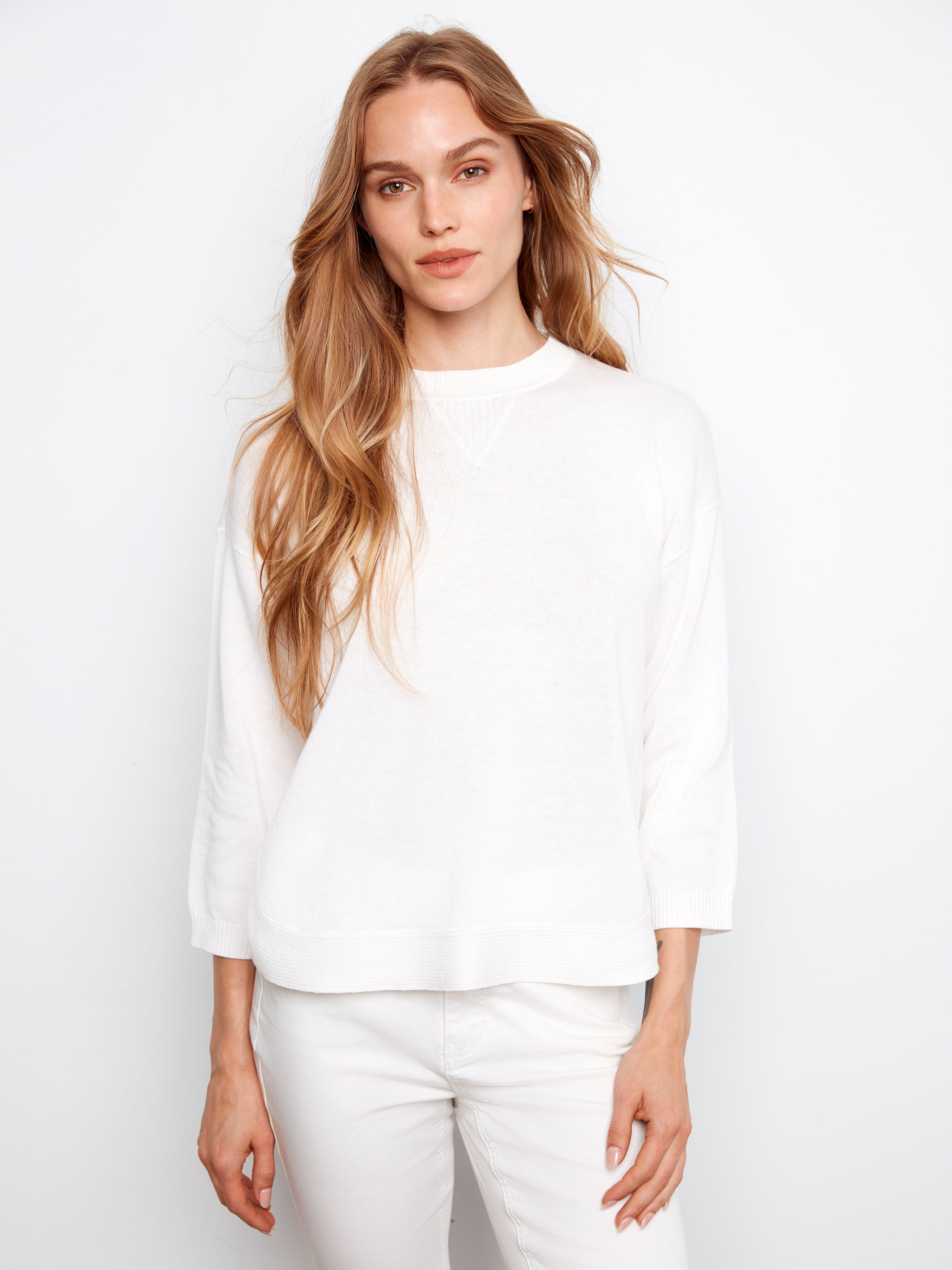 Charlie B Rebecca Sweater - White