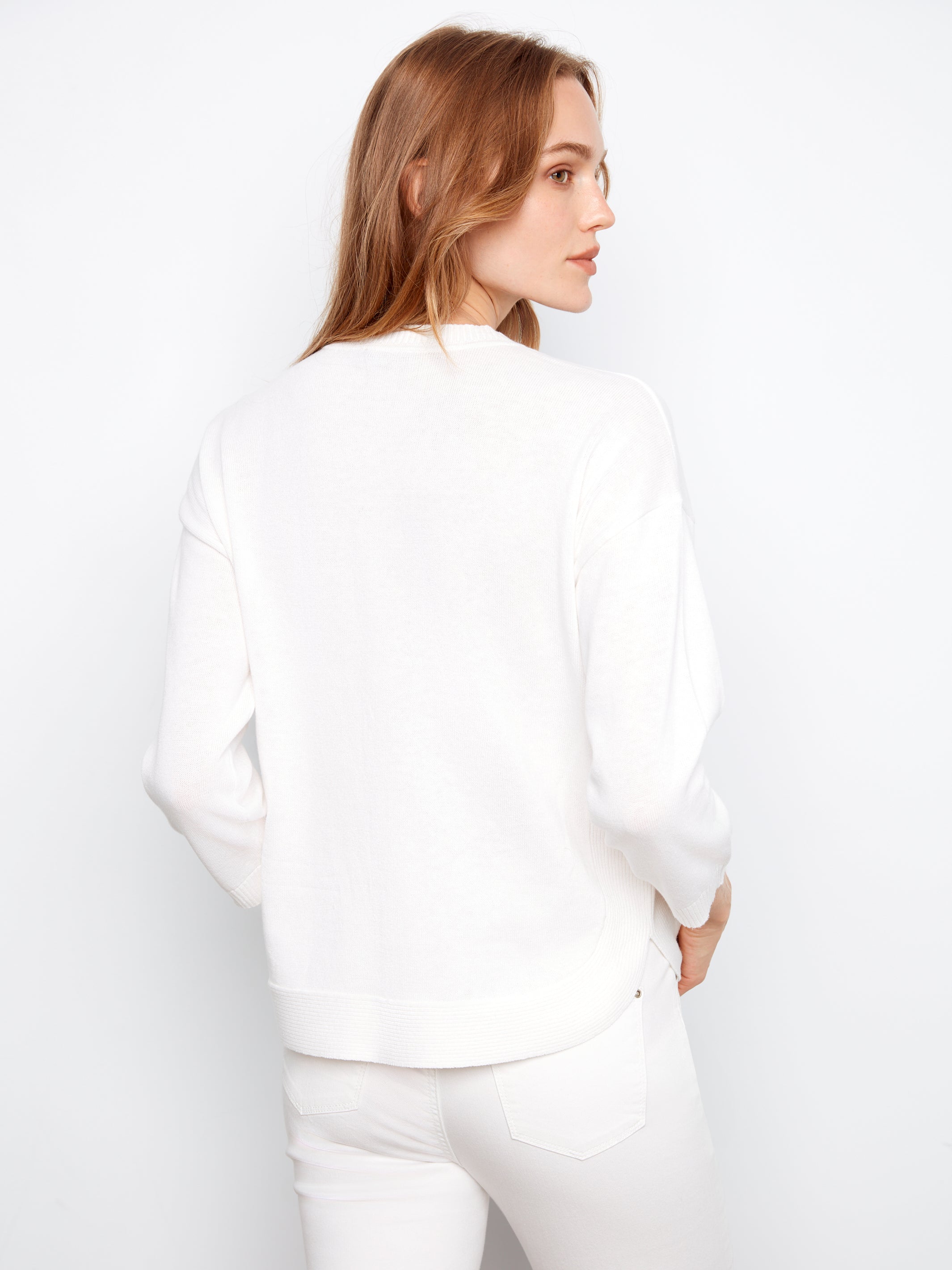 Charlie B Rebecca Sweater - White