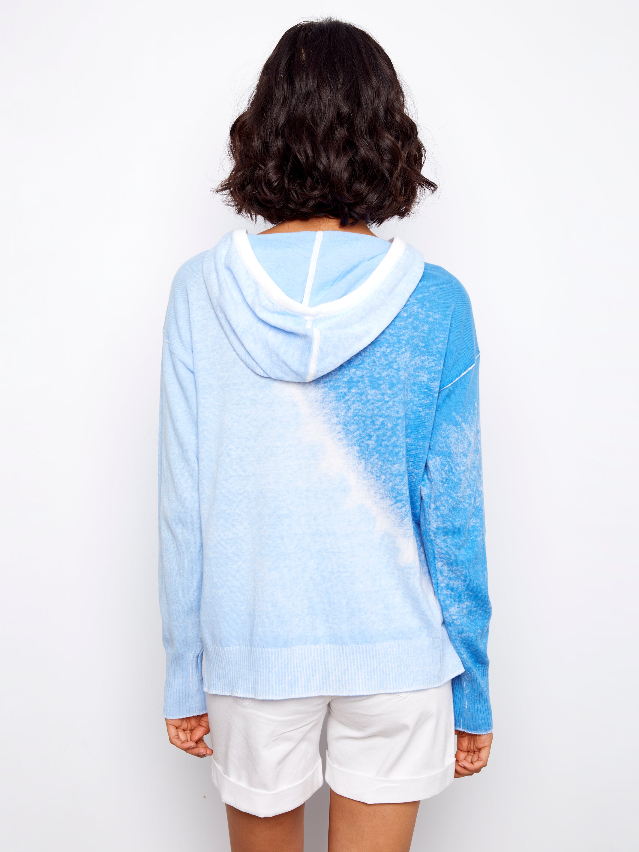 Charlie B Reverse Print Hoodie - Cloud