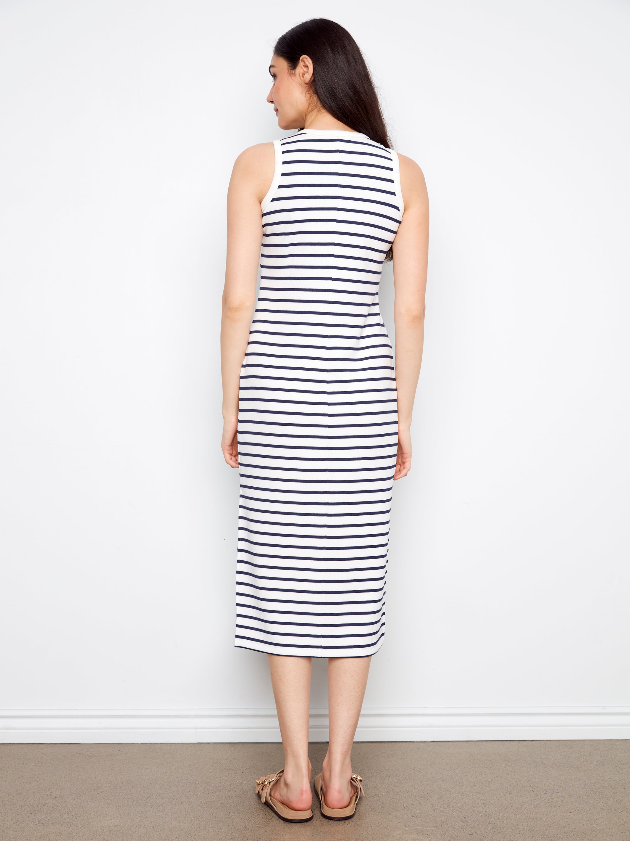 Charlie B Striped Midi Dress - Denim
