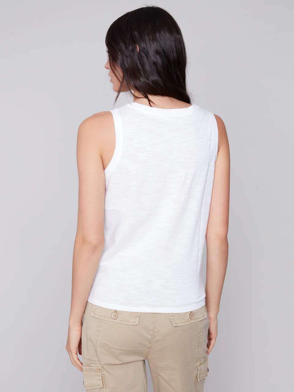 Charlie B Tank - White Clothing - Tops - Shirts - Sleeveless Knits by Charlie B | Grace the Boutique