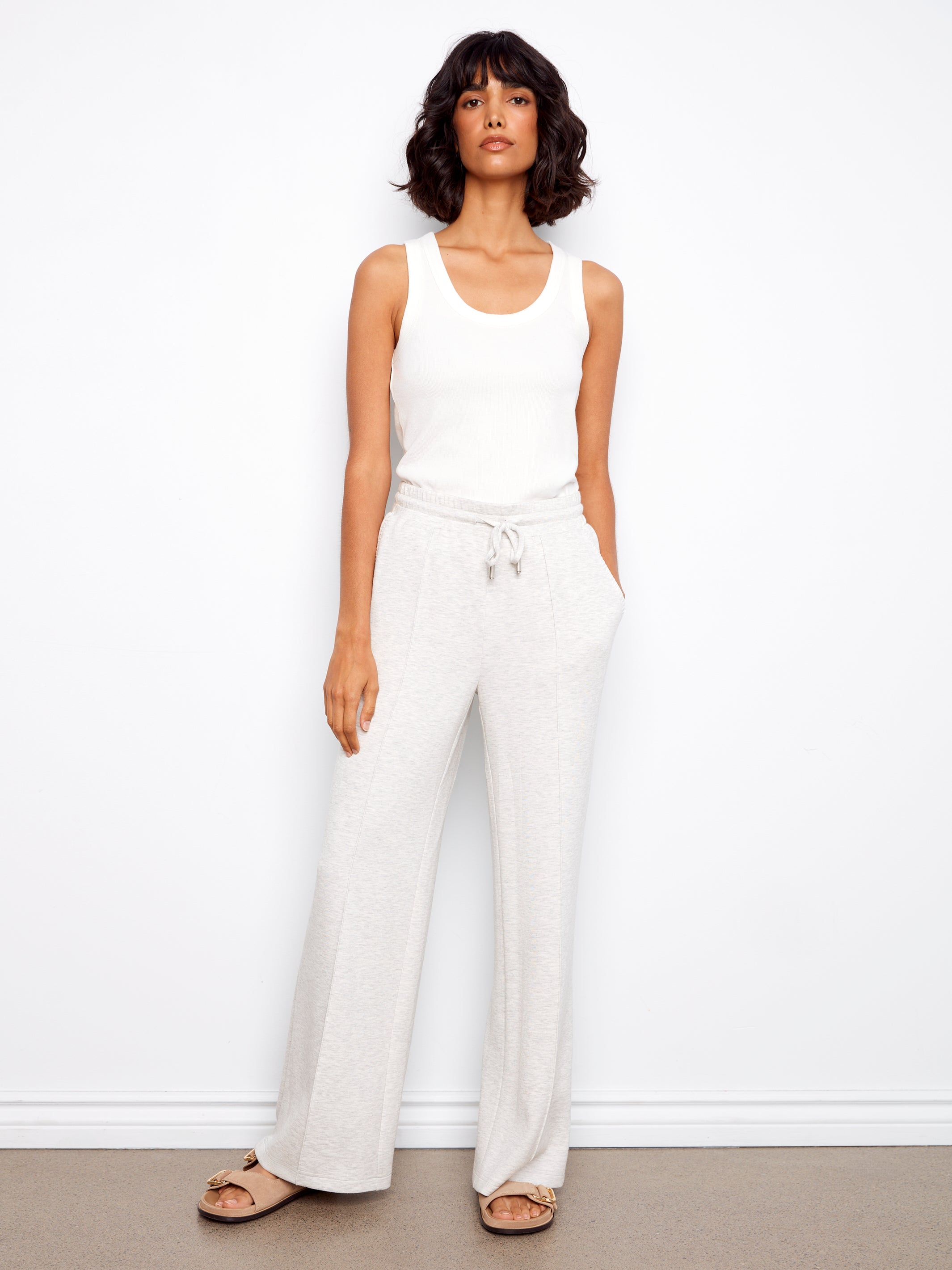 Charlie B Wide Leg - Light Grey