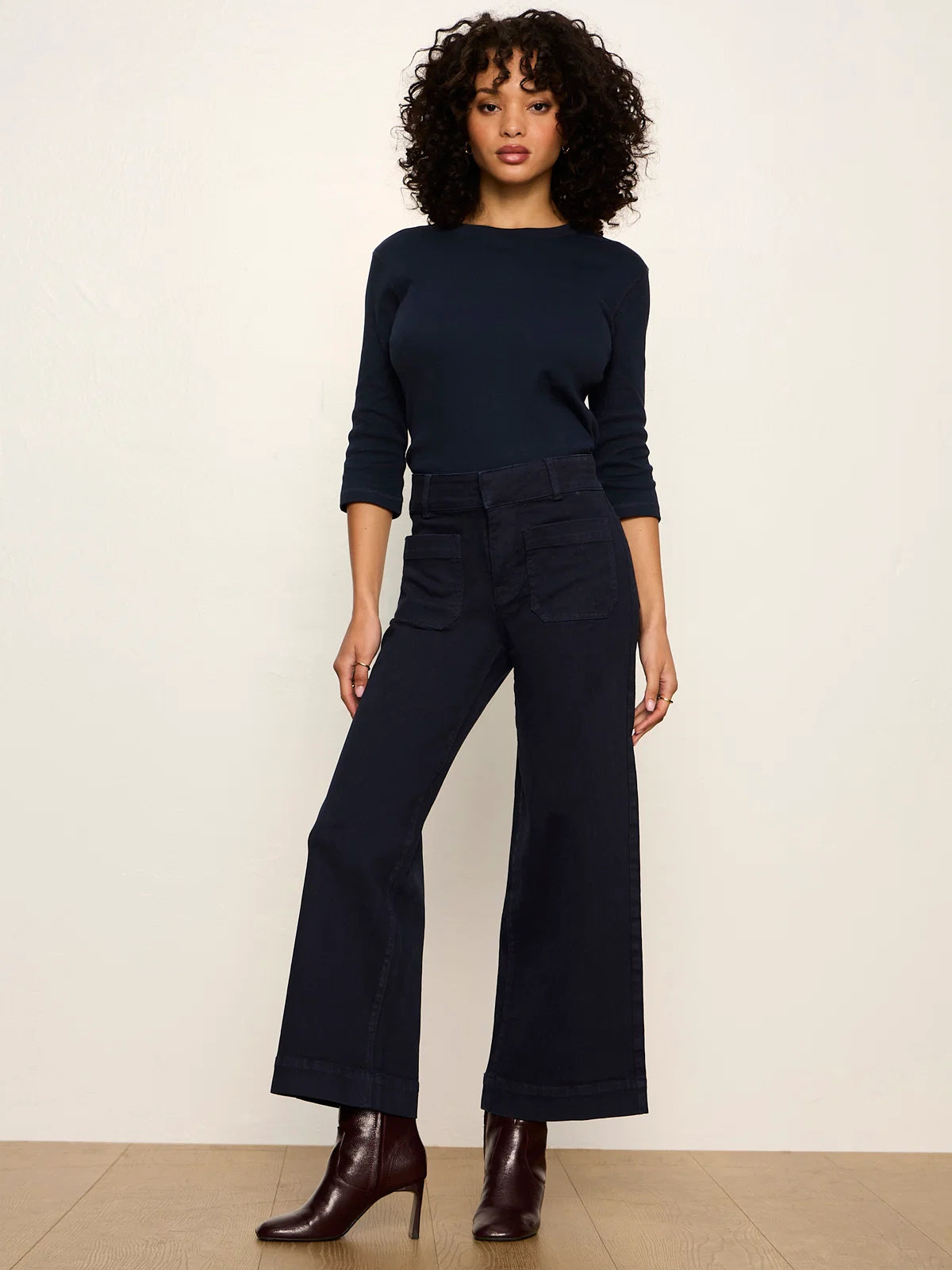 Sanctuary Chelsea Wide Leg Pant - Navy Blazer