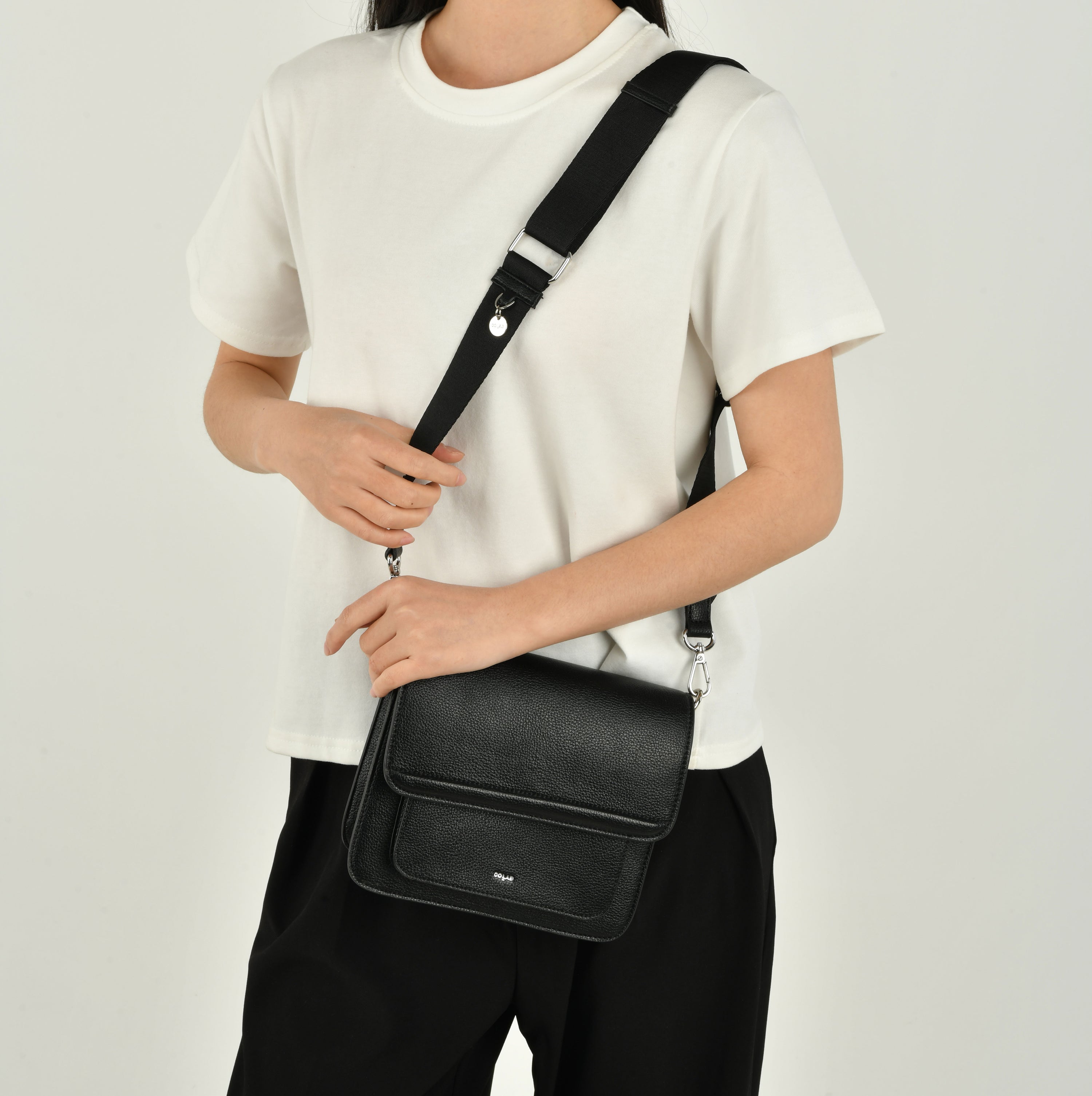 co-lab Allure Flap Crossbody - Black