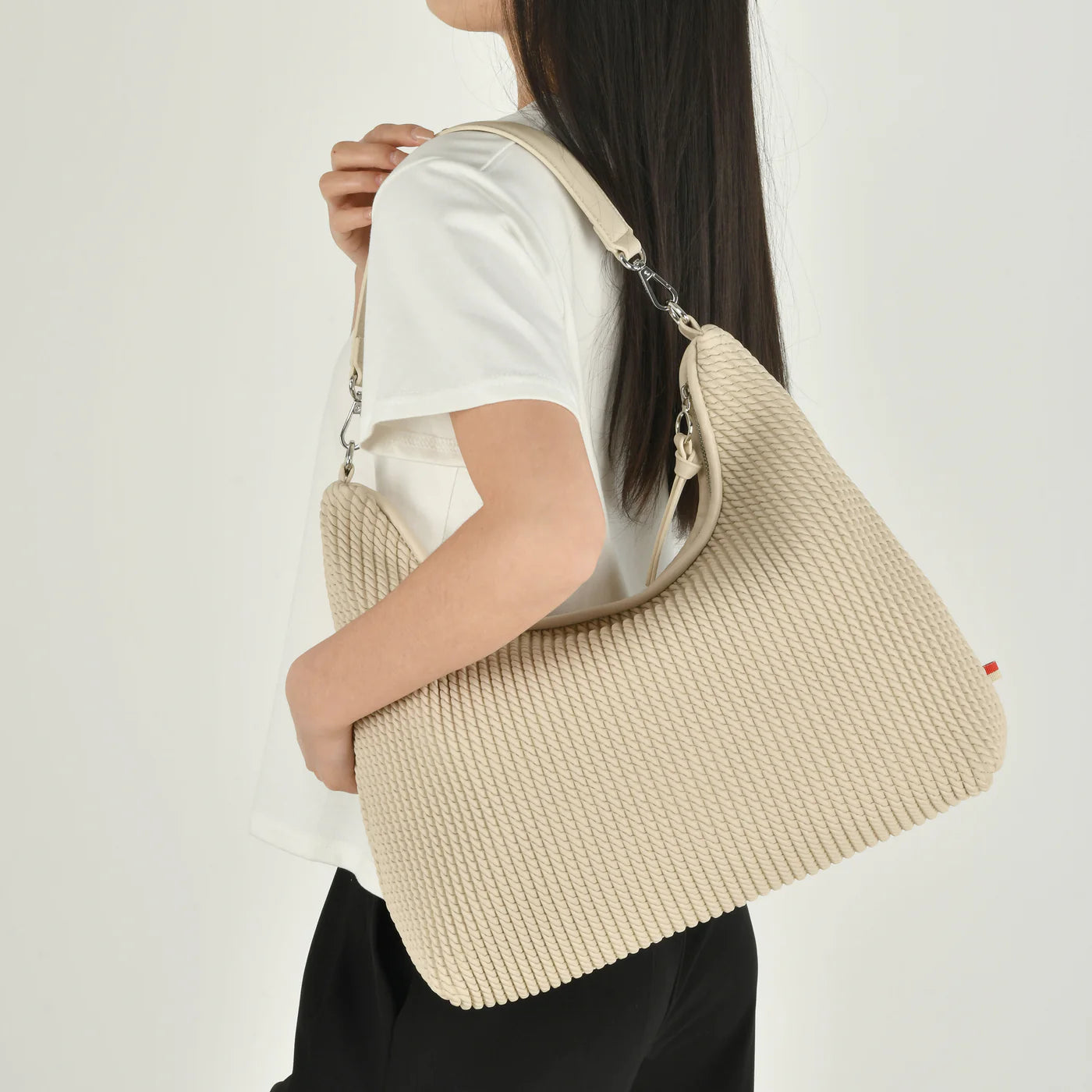 co-lab Demi Hobo Crossbody - Bone