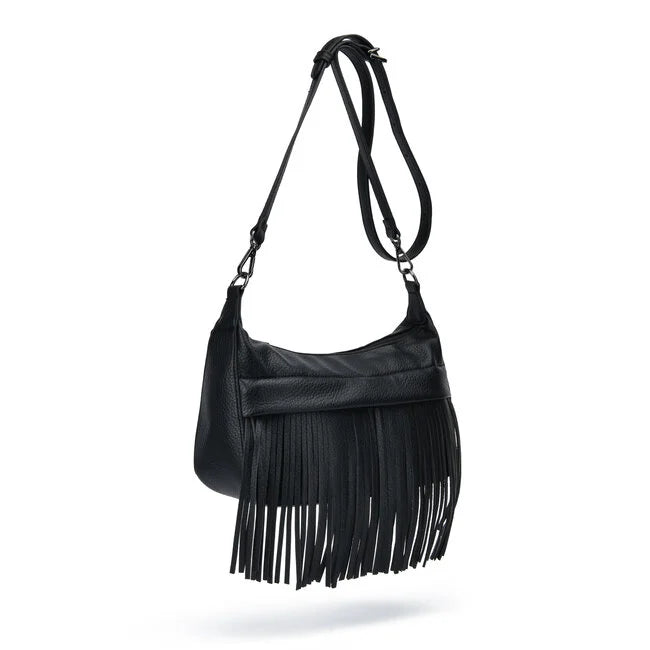 co-lab Oui Fringe Crossbody - Black