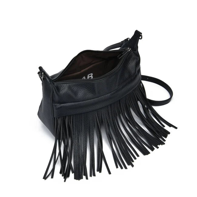 co-lab Oui Fringe Crossbody - Black