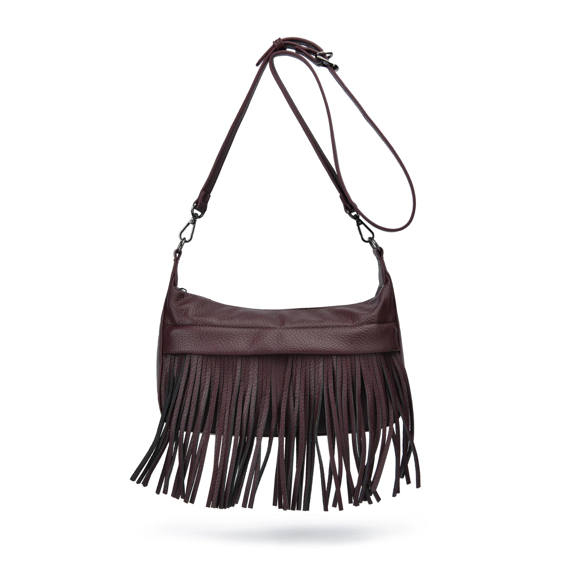 co-lab Oui Fringe Crossbody - Blackberry