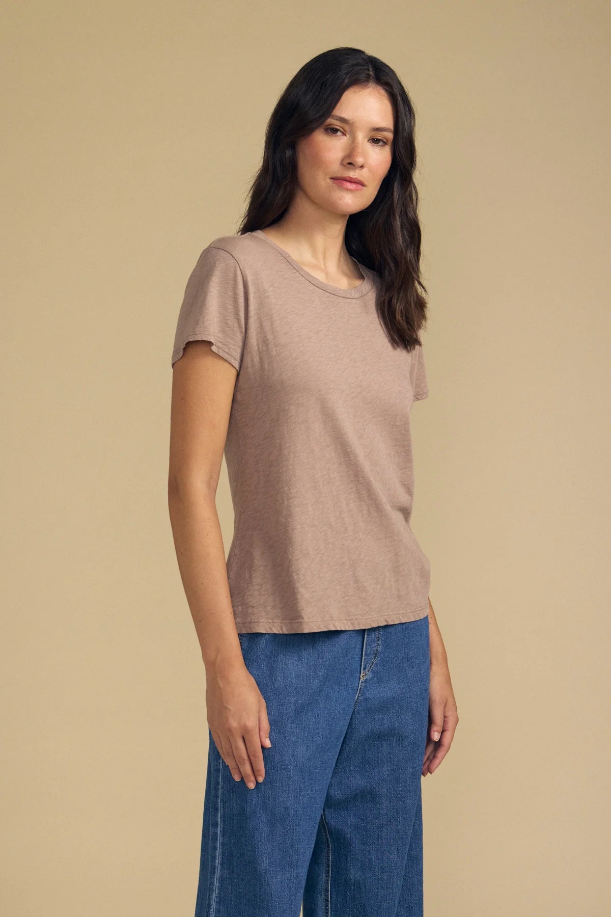 Velvet Odelia Tee - Faded Coco