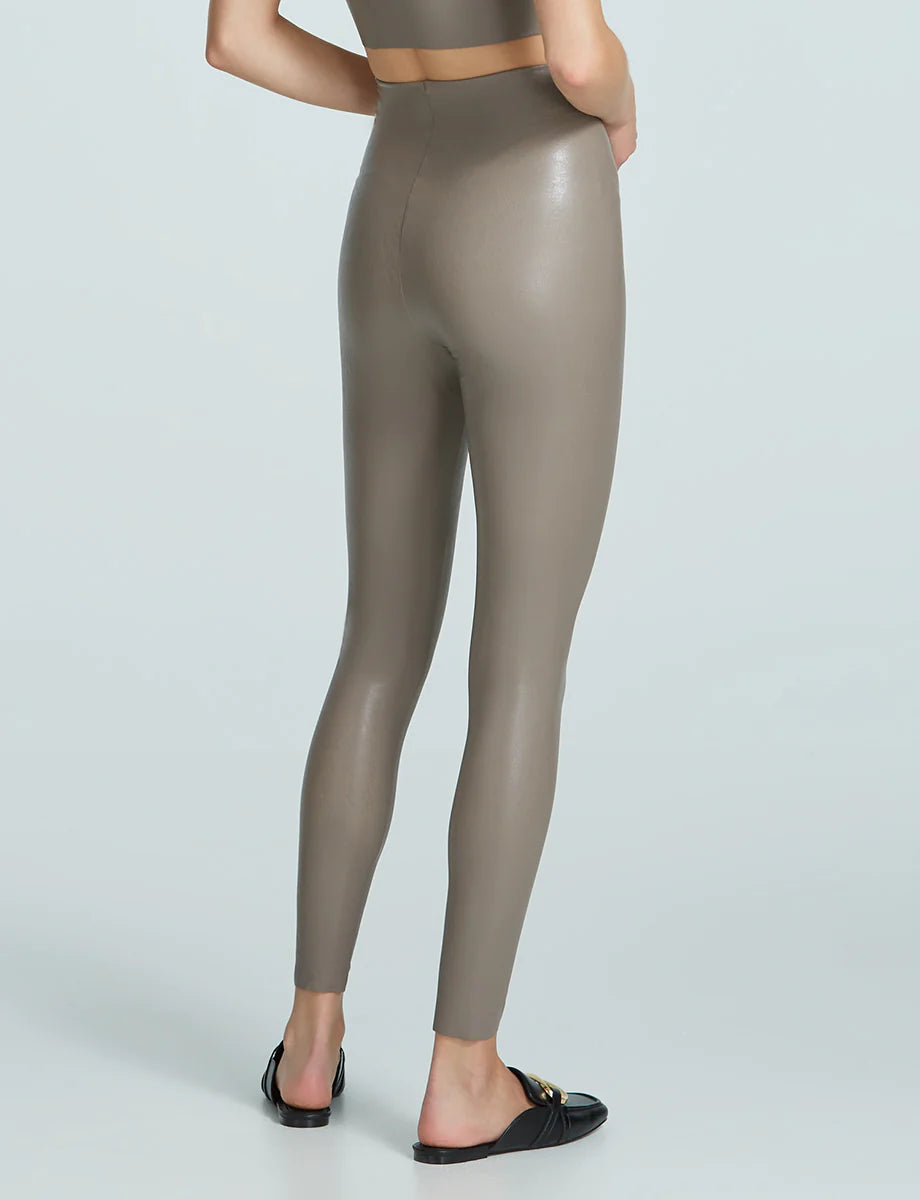 Calzedonia Skinny Sailor Coated-effect leggings With Buttons in Grey