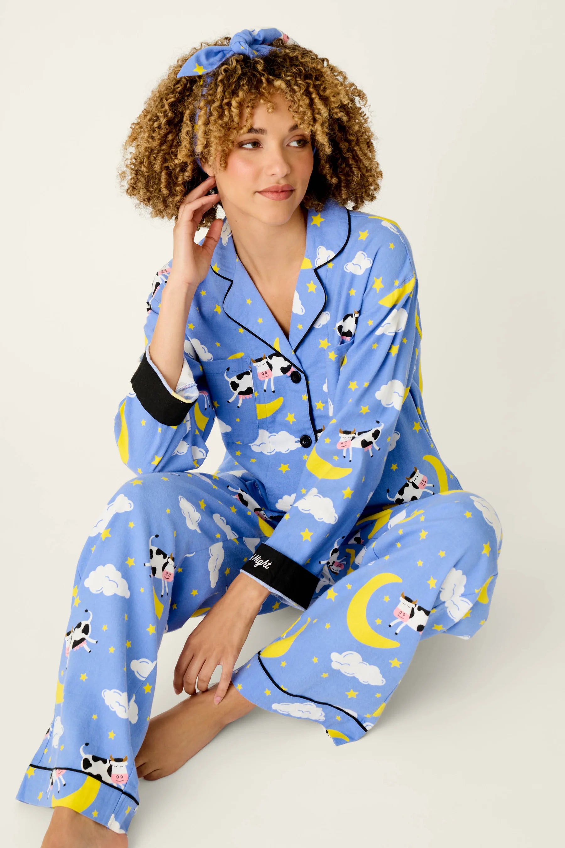 PJ Salvage Forever Favourites Flannel PJ Set - Good Night Peri