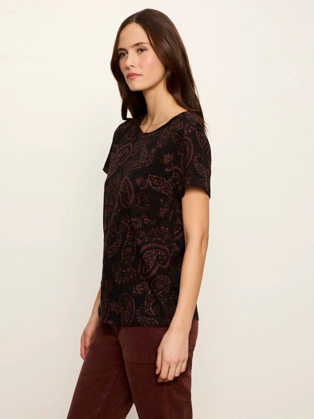 Sanctuary Perfect Tee - Cocoa Paisley