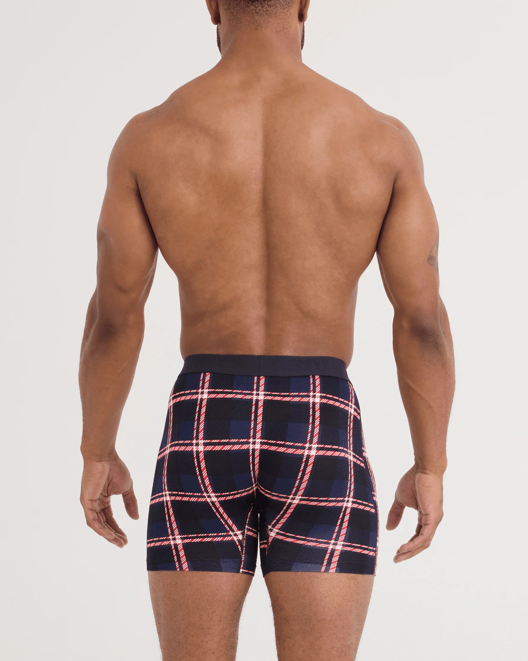 Saxx Vibe Xtra Soft Comfort Boxer Brief Fly 2 Pack - Confection Plaid
