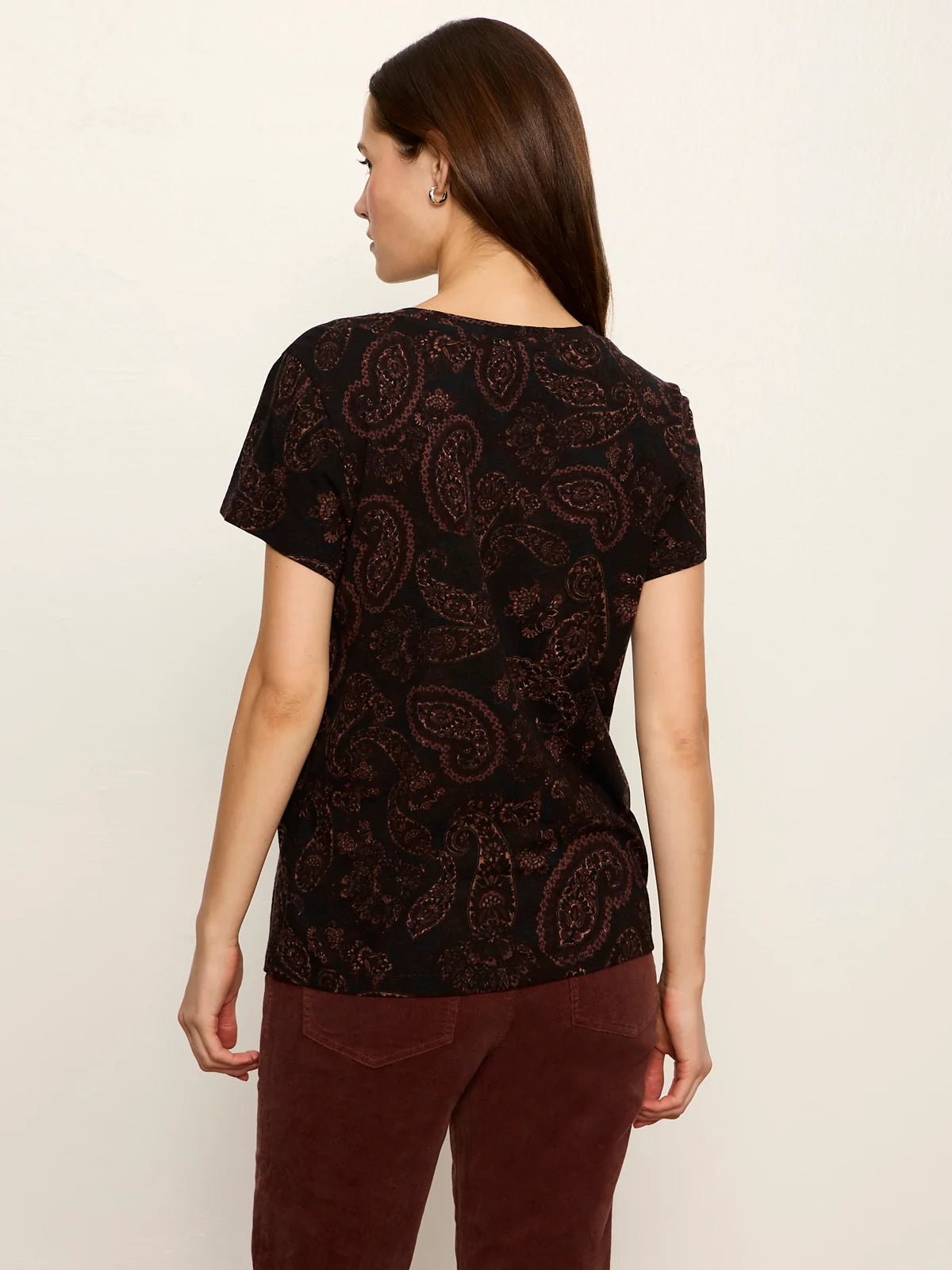 Sanctuary Perfect Tee - Cocoa Paisley
