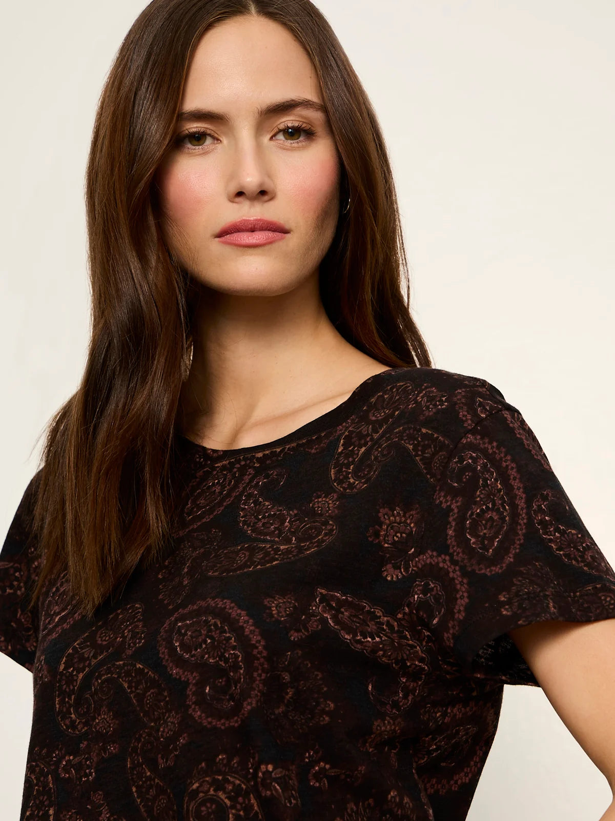Sanctuary Perfect Tee - Cocoa Paisley